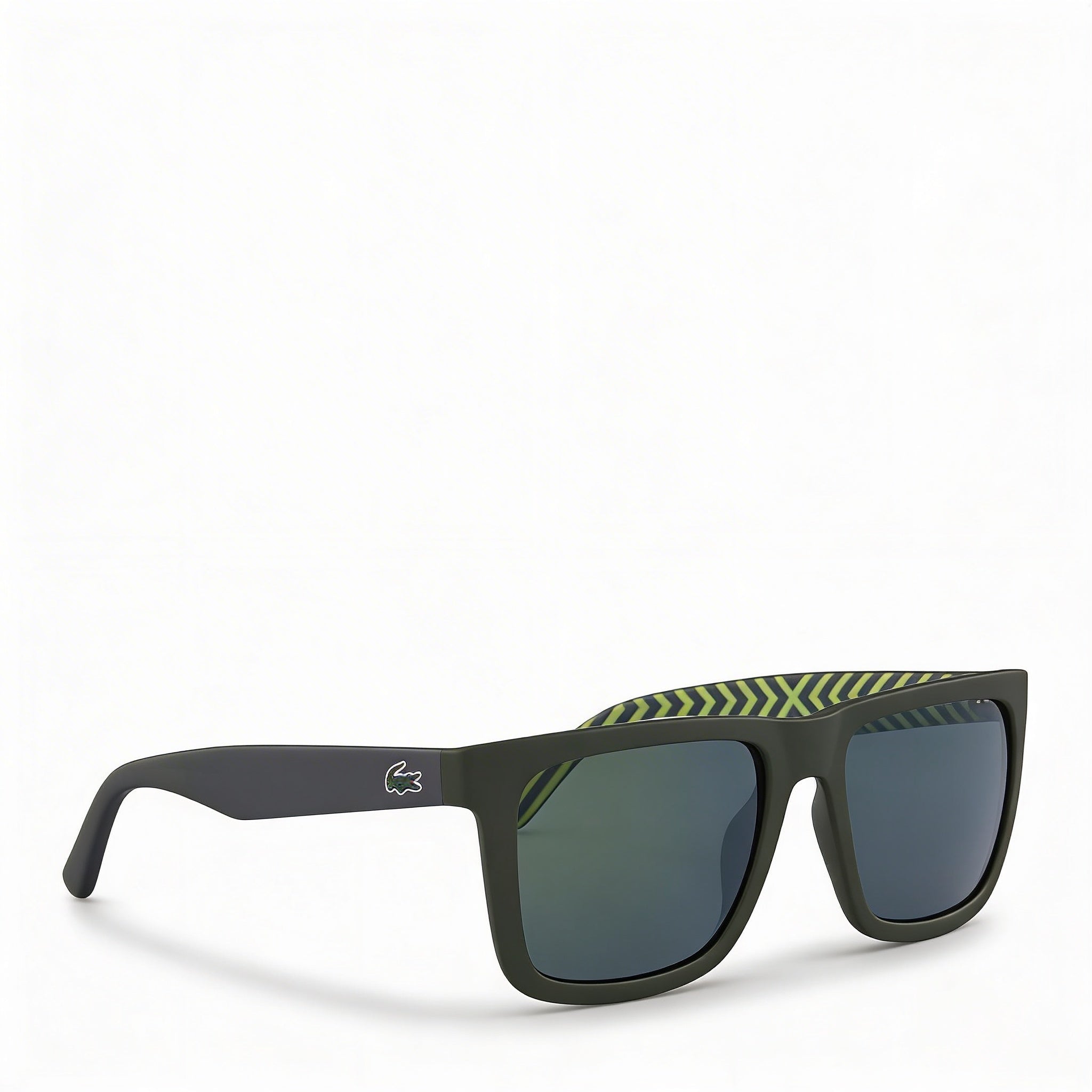 Lacoste L750s Men's Sunglasses with Matte Army Green Plastic Frame & Grey Non-Polarized UV Lenses, 54mm, Photo 3