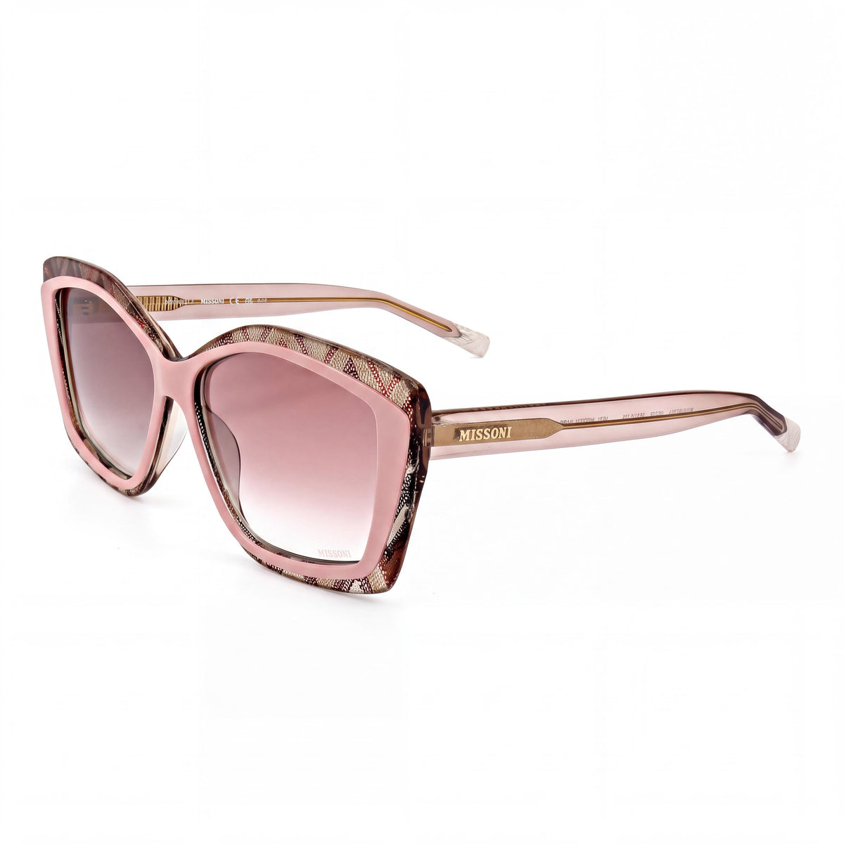 M Missoni 0187/G/S Women's Butterfly Acetate Sunglasses Pink Pattern, Pink Doubleshade 58mm, Photo 1