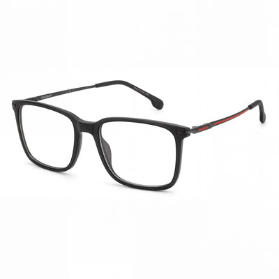 Gafas Rectangulares/Cuadradas Unisex Carrera con Montura de Plástico Negro Mate y Rojo 55 mm Sin-
