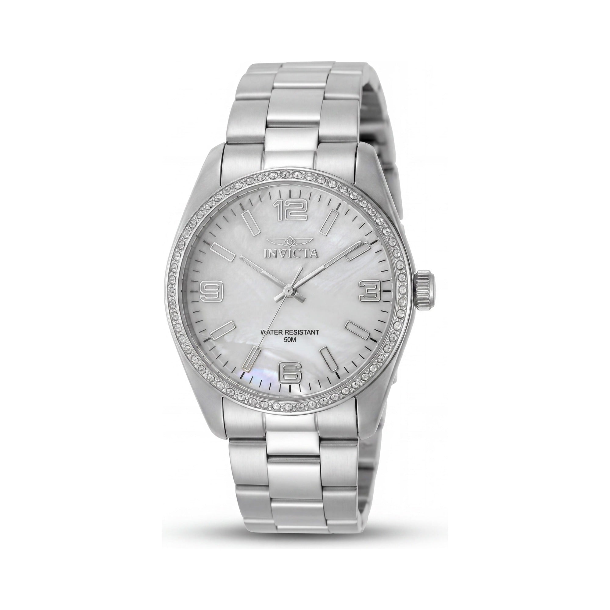 Invicta Specialty 50133 Unisex Silver Stainless Steel Bracelet Quartz Watch, Mother Of Pearl Dial, 38mm, Photo 1