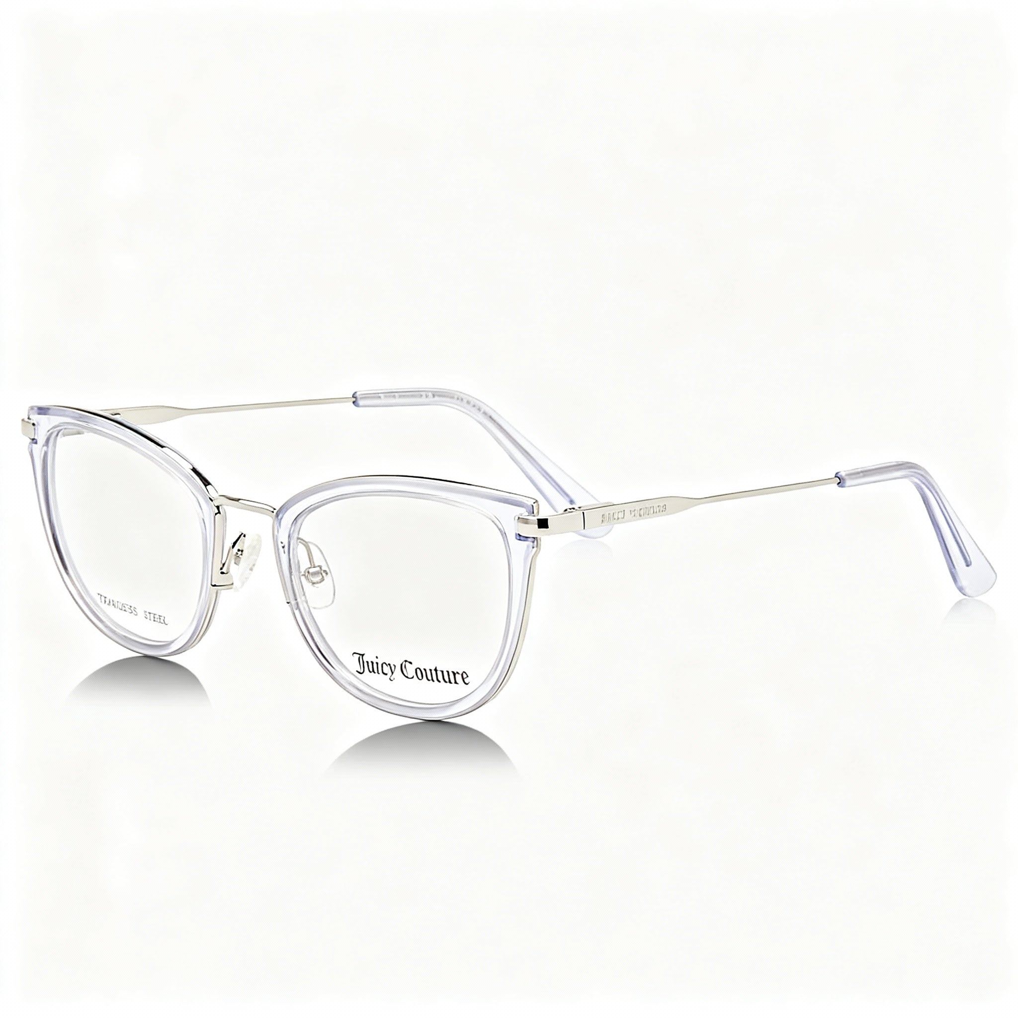 Juicy Couture Modern Women's Transparent Azure Blue Polyamide Eyeglasses, Crystal Azure Non-polarised Polycarbonate Lenses 50mm