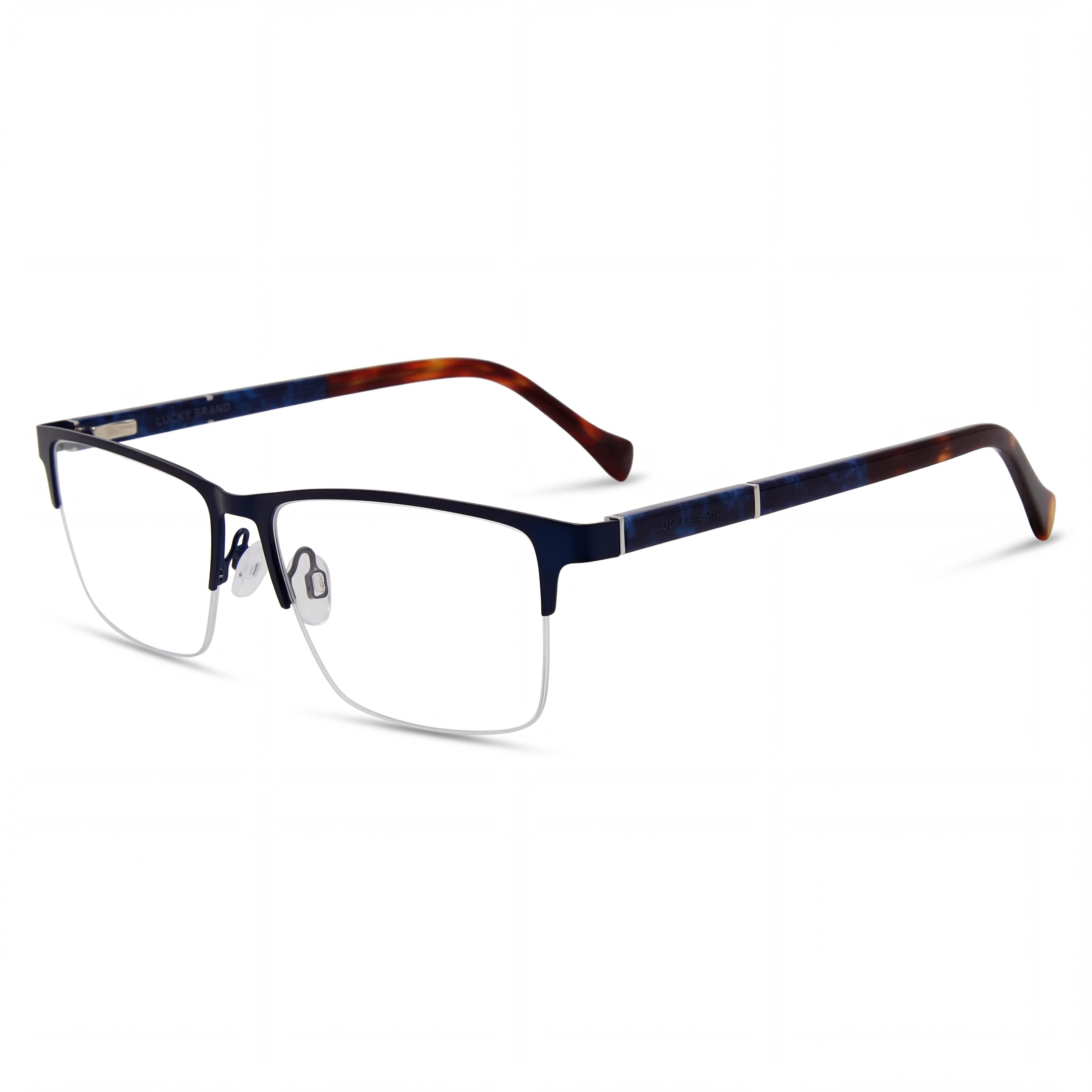 Lucky Brand Vlbd320 Men's Lightweight Navy Eyewear. Size Details: Lens 53mm, Bridge 15mm, Temple 145mm., Photo 1