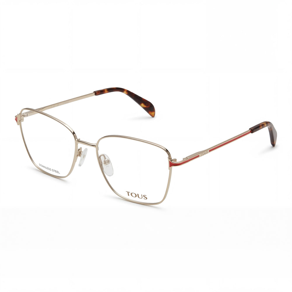 Tous Classic Women's Metal Frame Eyeglasses Light Gold With Coloured Parts 53-17-135