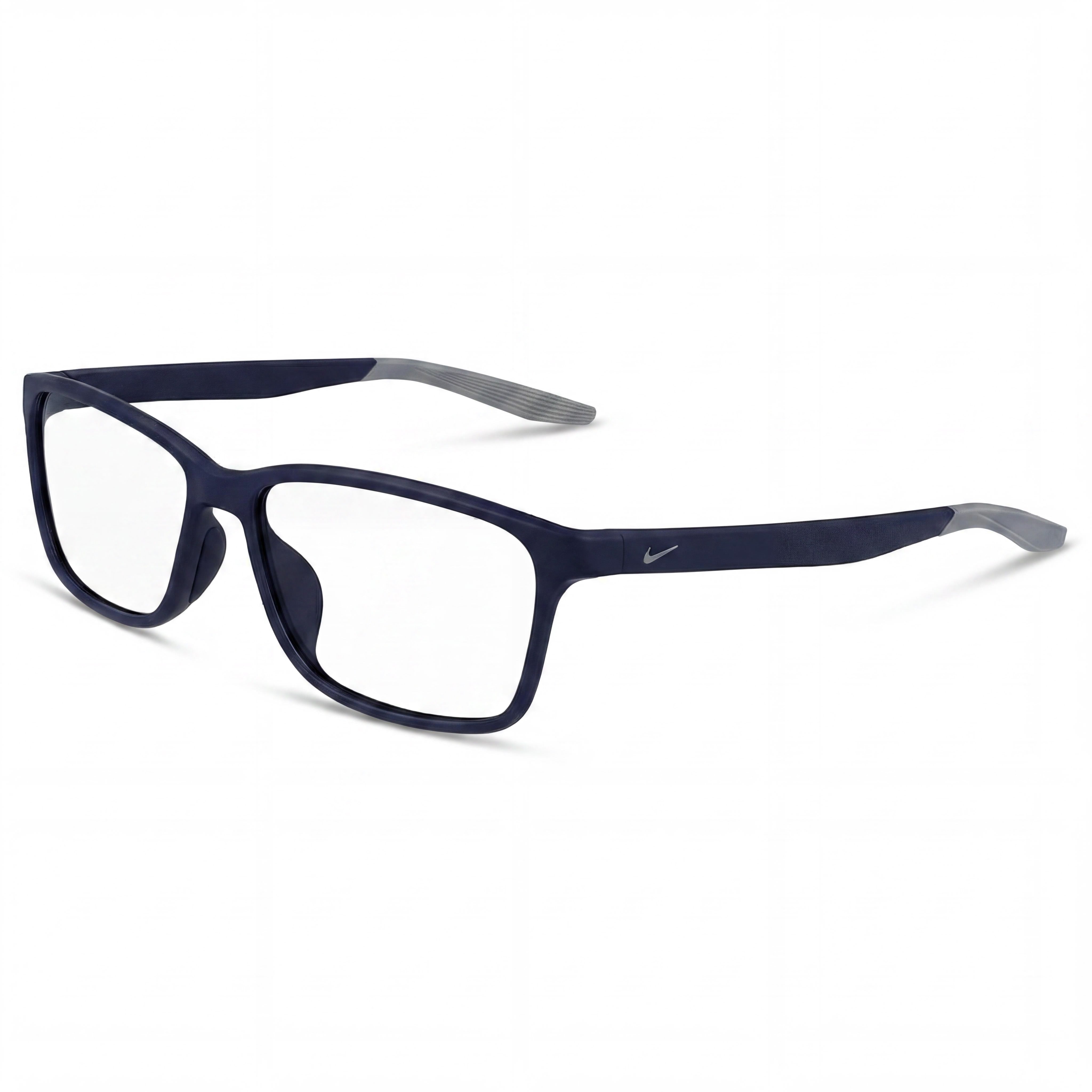 Gafas Nike 7118 de montura completa rectangular para hombre, montura de plástico en Gris Lobo Azul Noche Mate de 55 mm, Photo 1