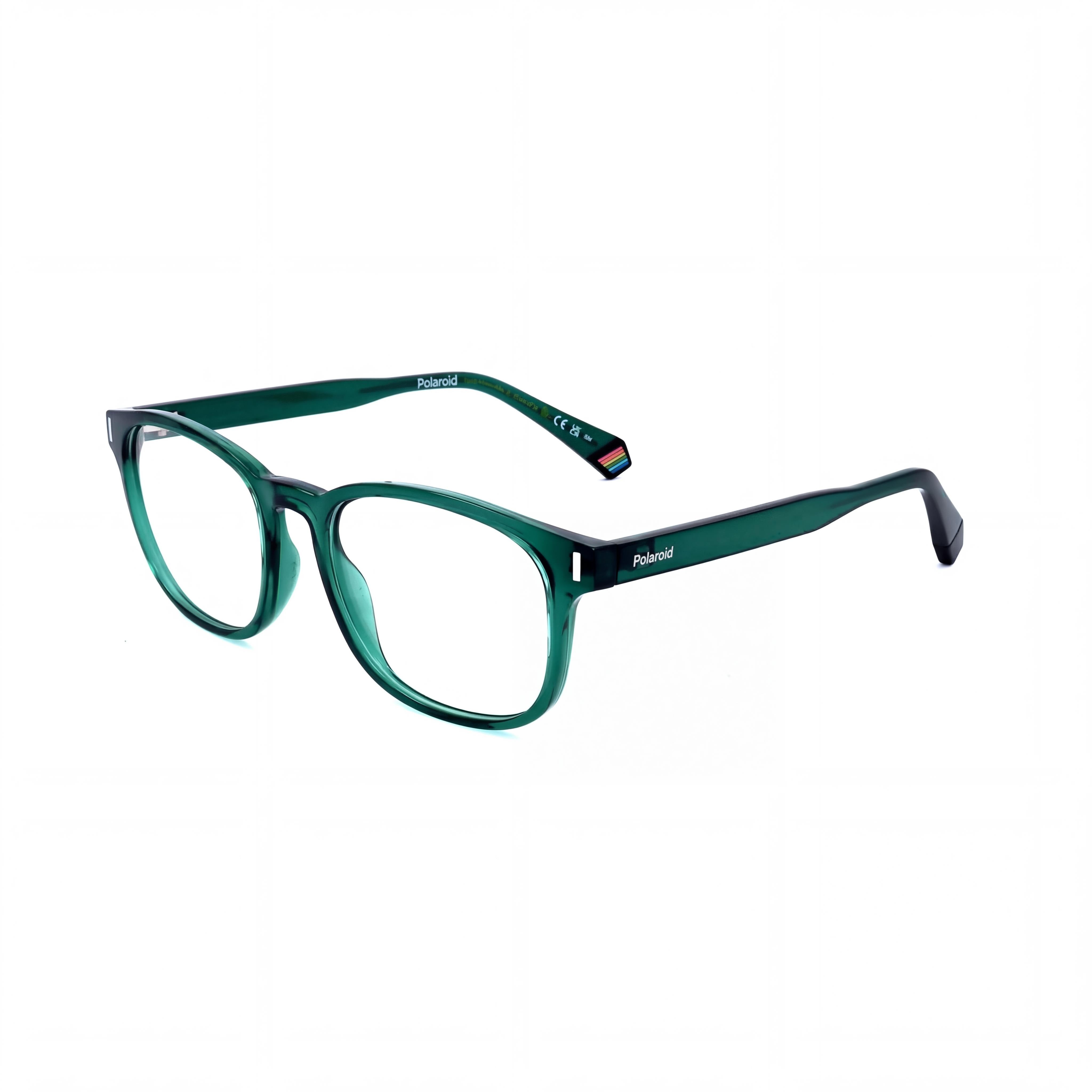 Gafas de sol de hombre modernas Polaroid con montura de acetato verde y lentes de policarbonato, protección UV, 52 mm, Photo 1