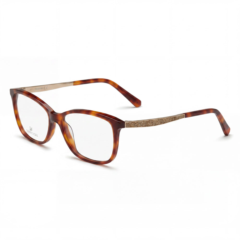 Swarovski RECTANGULAR Women's Dark Havana Plastic Optical Frame Eyeglasses for Prescription Lenses 54mm