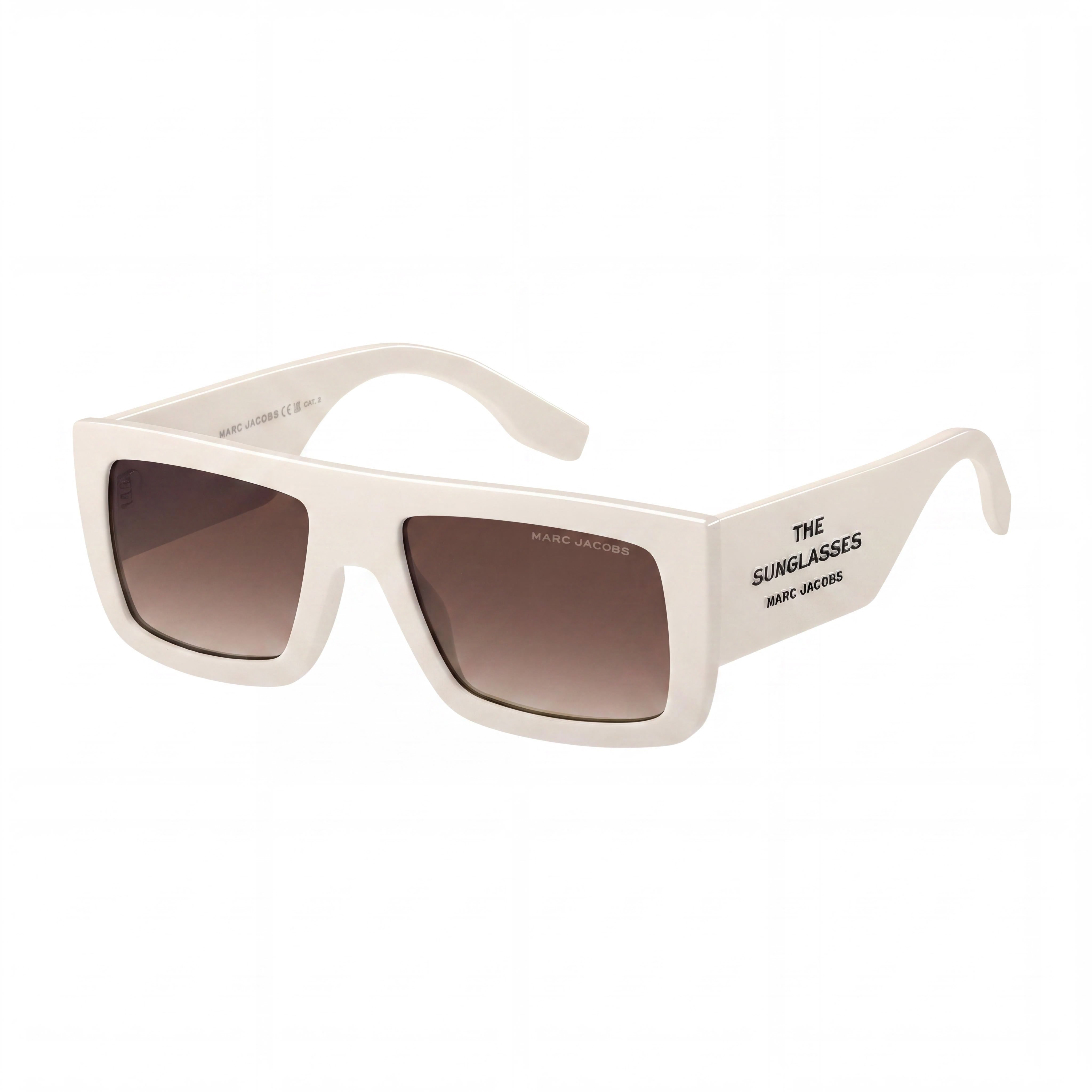 Marc Jacobs MARC 775/S Women's Wayfarers Sunglasses, Ivory Polyamide Frame, Brown Non-Polarized UV Protection Lenses, 53mm, Photo 1