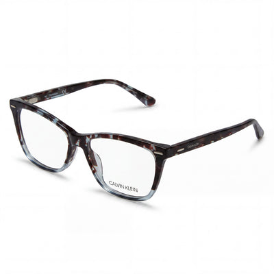 Calvin Klein Ck21501 Gafas de Sol de Plástico Unisex Ojo de Gato de Montura Completa Havana Azul Transparente 54mm