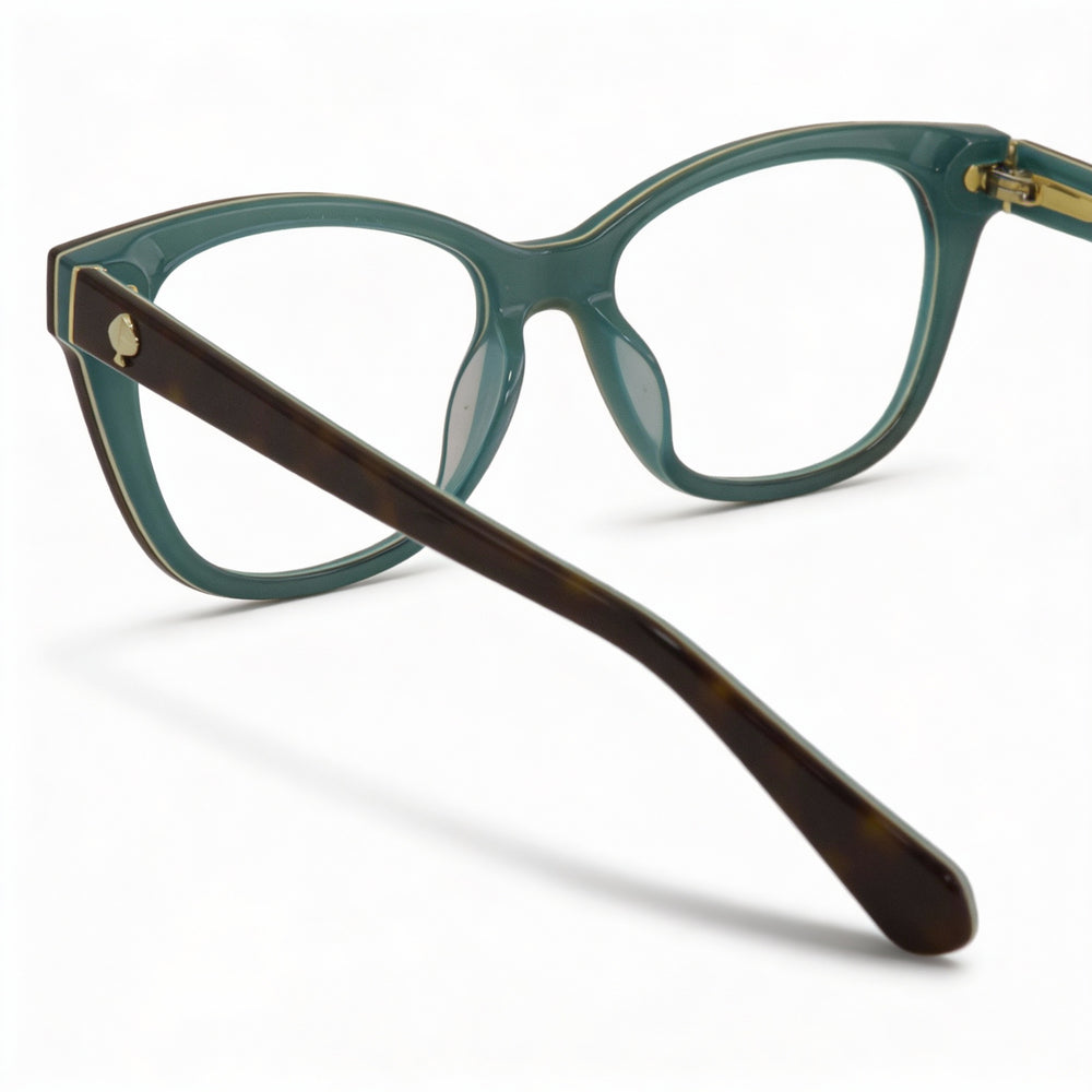 Gafas Carolan de Kate Spade New York para mujer, montura de plástico color Habana oscuro, sin lentes color Habana, talla 50-17