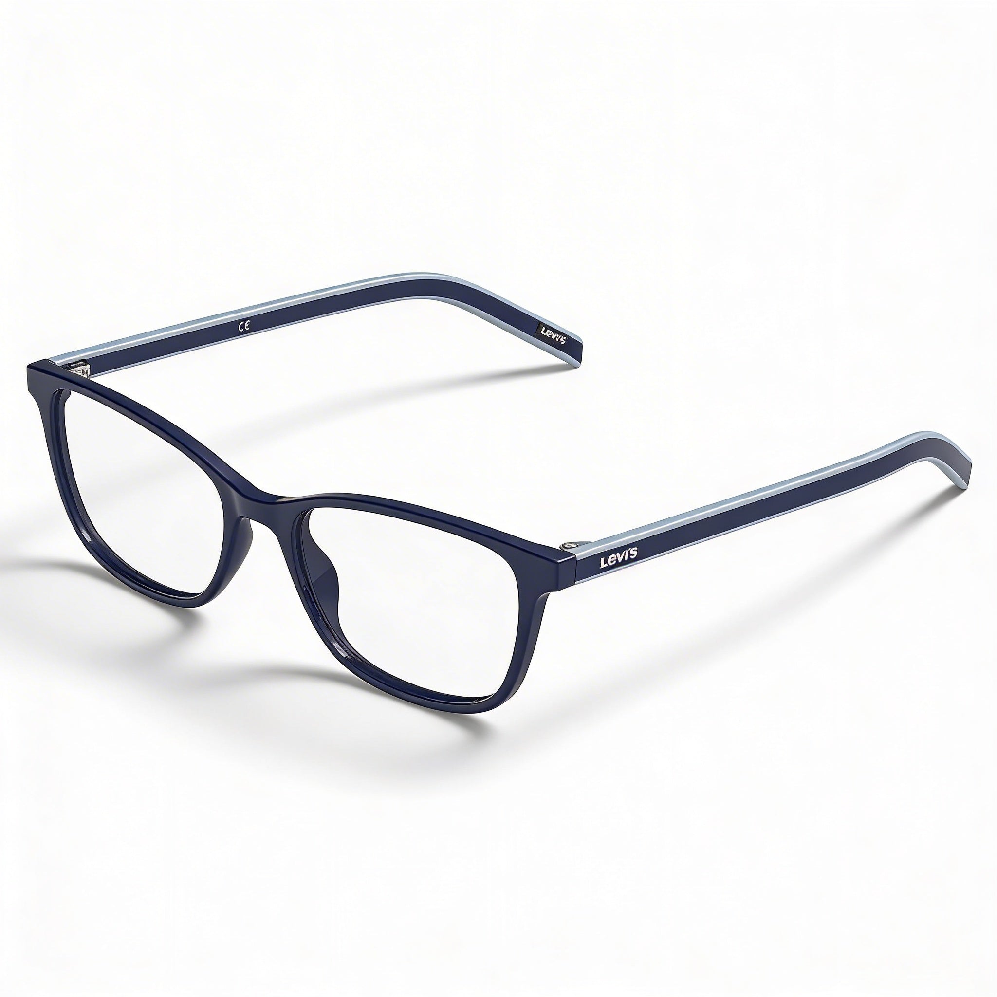 Levi's Lv 1032 - Montura de gafas graduadas de plástico azul para mujer con logotipo exclusivo, talla 49-16-145, Photo 1