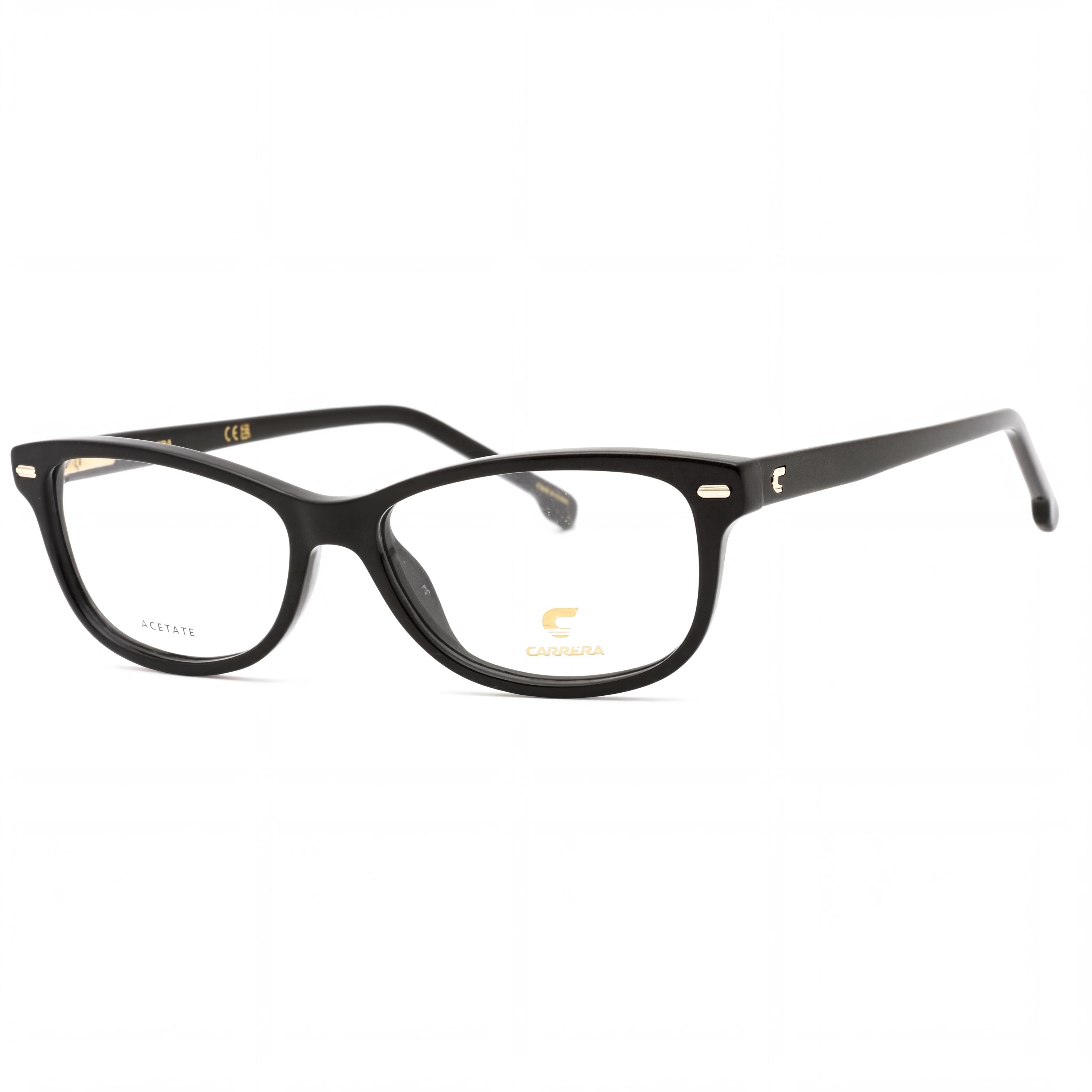 Gafas casuales Carrera de acetato negro para mujer con 51 mm de ancho de lente, 14 mm de puente, 140 mm de patillas, Photo 1