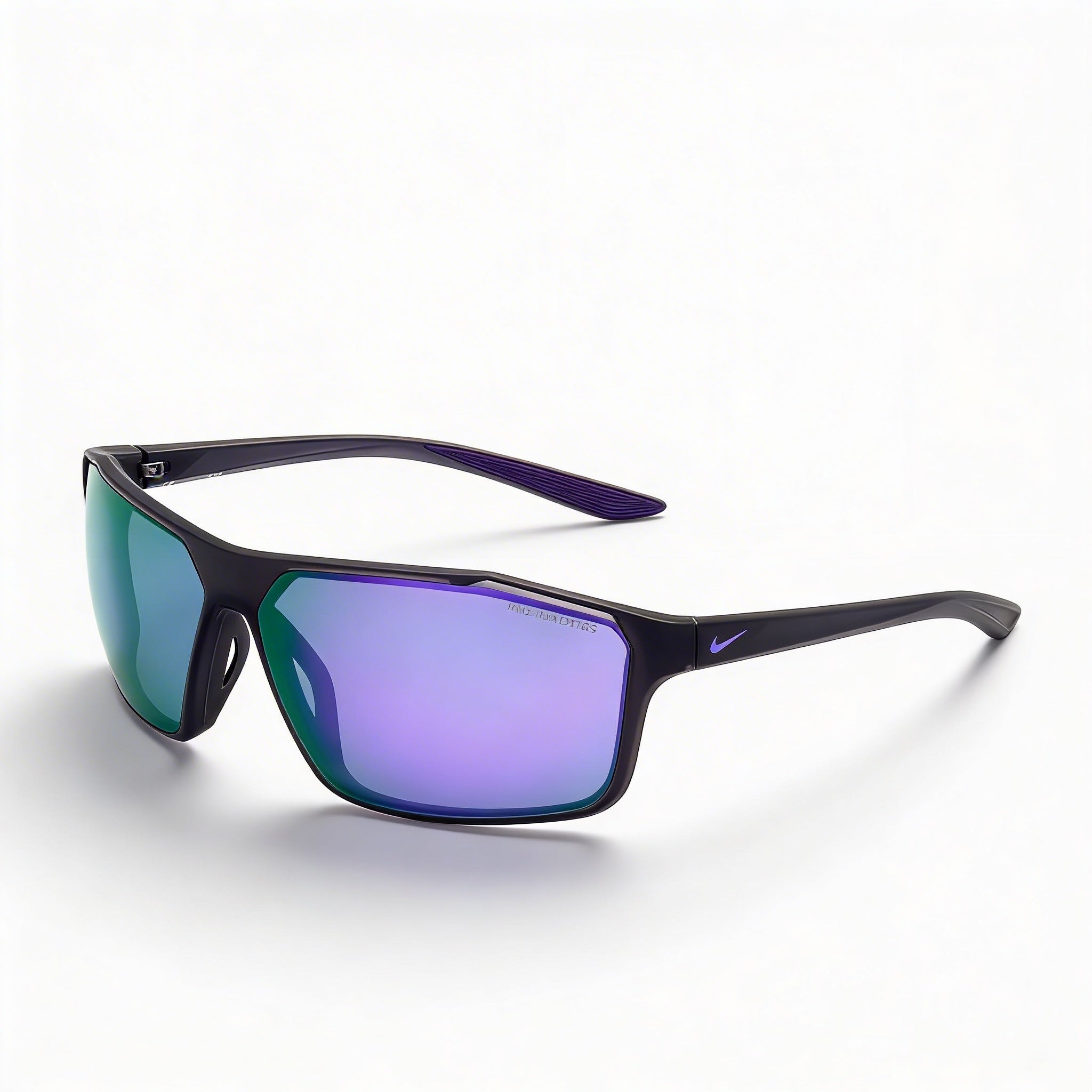 Gafas de sol Nike Windstorm Unisex, montura de plástico mate Gridiron Violet Mirror, lentes grises con espejo violeta, 65 mm, Photo 1