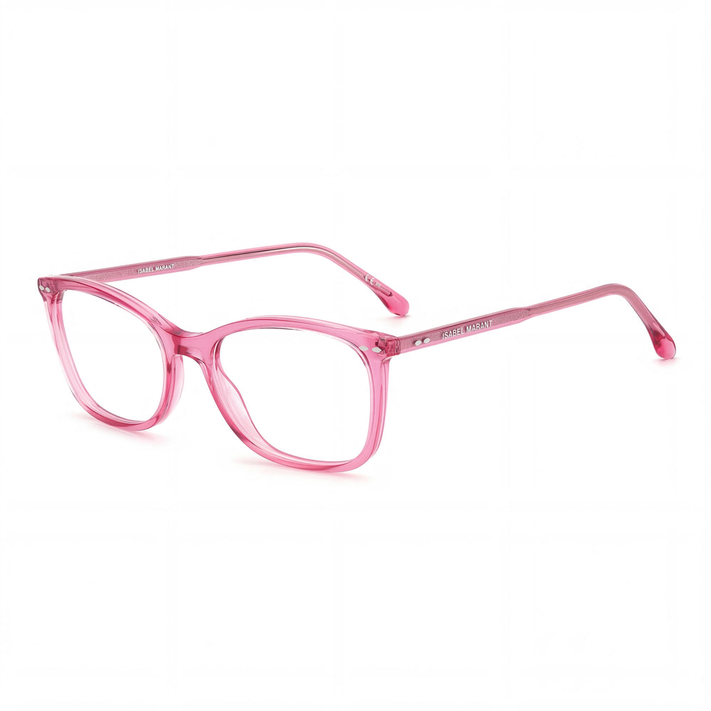 Isabel Marant Modern Unisex Acetate Frame Pink Silver Sunglasses, Lens Width 53mm, Bridge Width 18mm, Temple Length 145mm