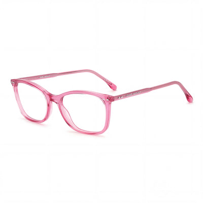 Gafas de sol Isabel Marant modernas unisex con montura de acetato rosa y plateada, ancho de lente 53 mm, ancho de puente 18 mm, longitud de patilla 145 mm