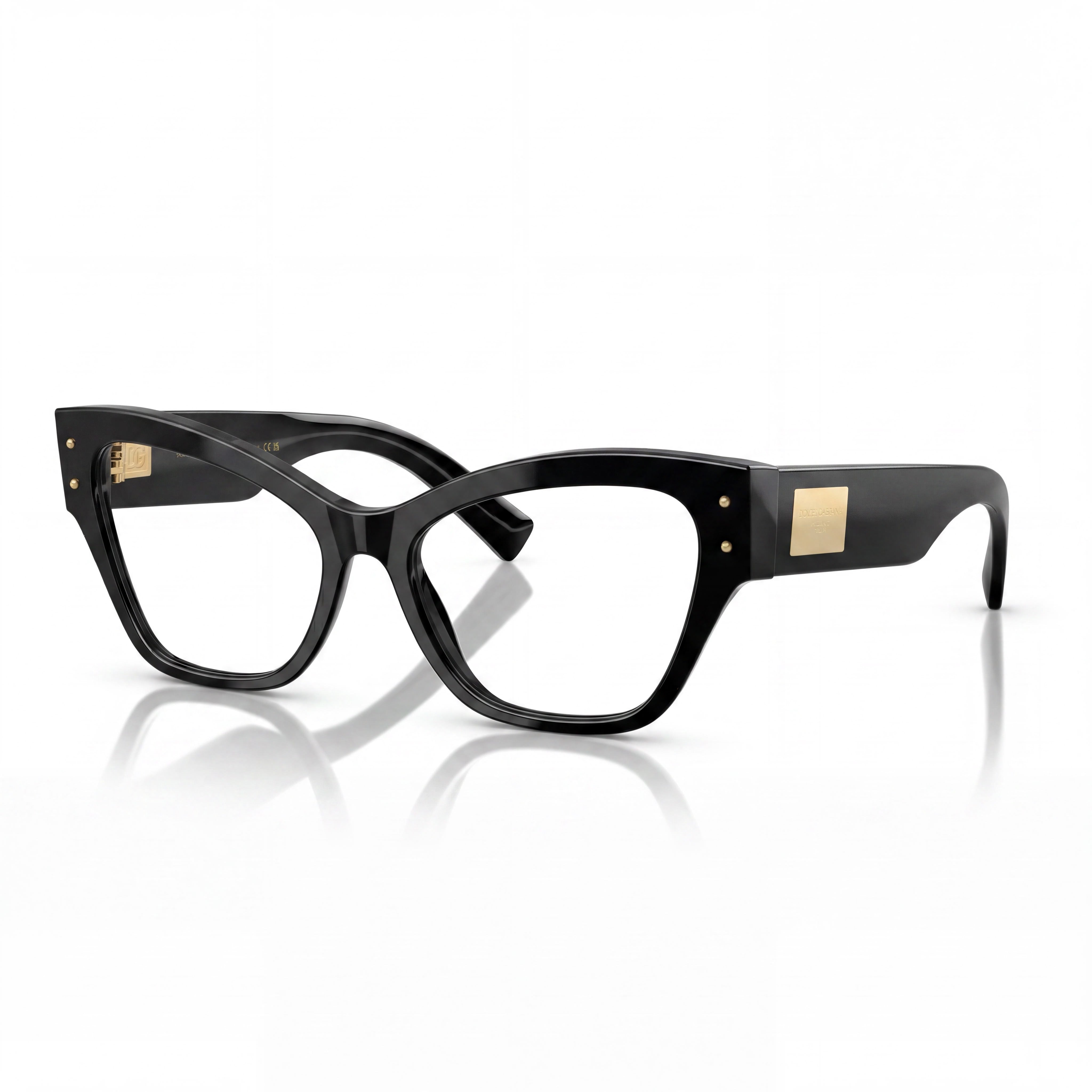 Dolce & Gabbana Tf2091b Women's Black Acetate Frame Eyeglasses with Clear Lenses - 53mm Lens Width, Photo 1
