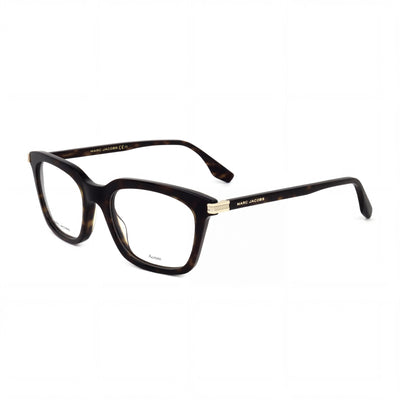 Marc Jacobs Modern Men’s Eyeglasses featuring Havana Acetate Frame and Transparent Lenses, 52mm Lens Width
