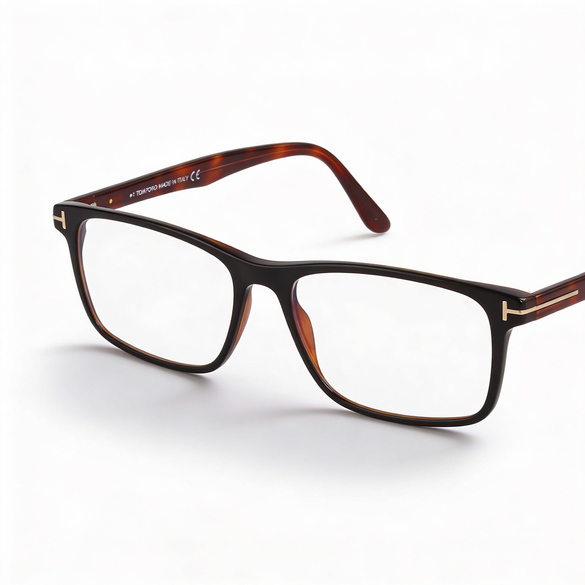 Gafas unisex Tom Ford Ft5752-b con montura de plástico y filtro de luz azul, color negro brillante, 55 mm, Photo 1
