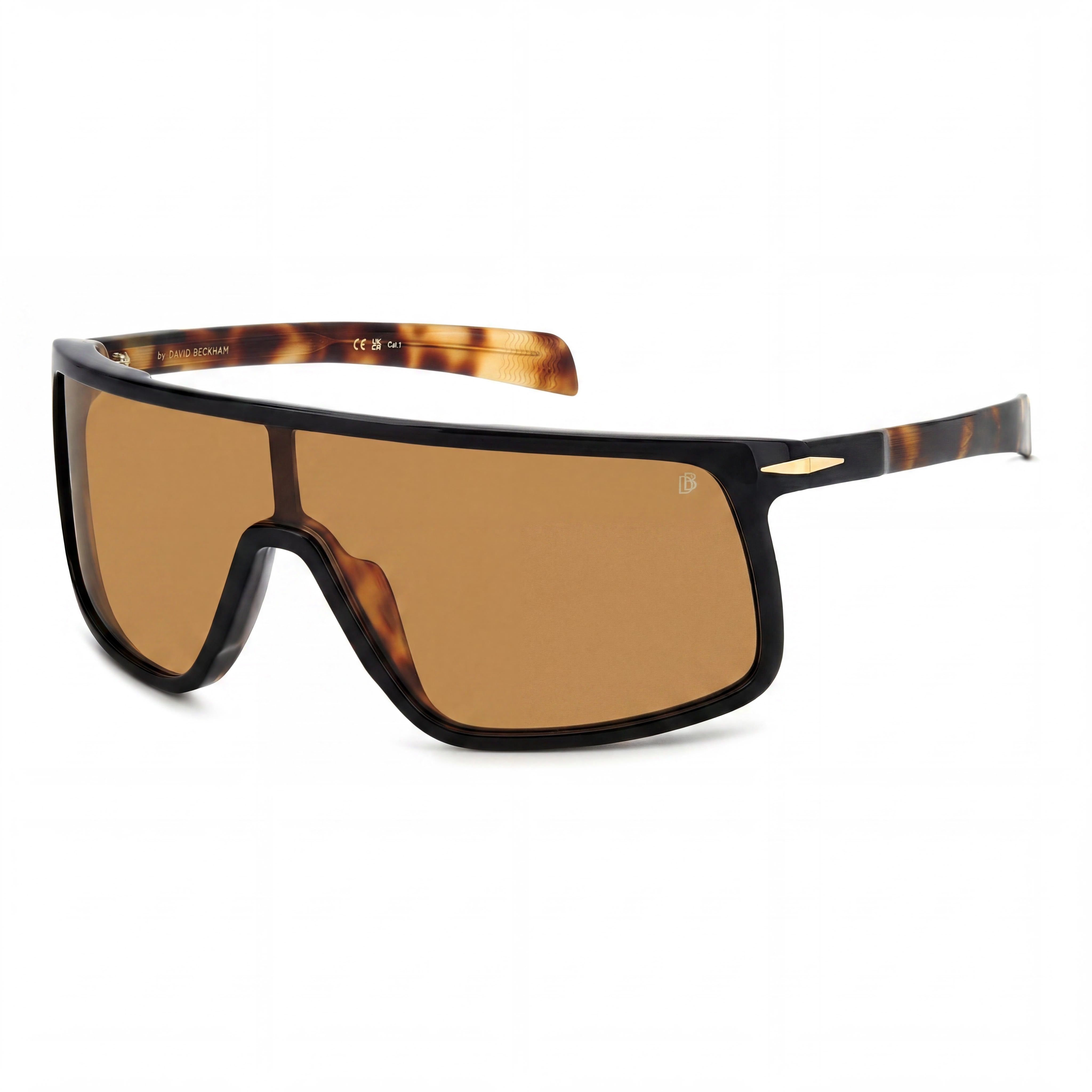 Gafas de sol Beckham Db 99/Visor de acetato negro y naranja havana para hombre 99 mm, Photo 1