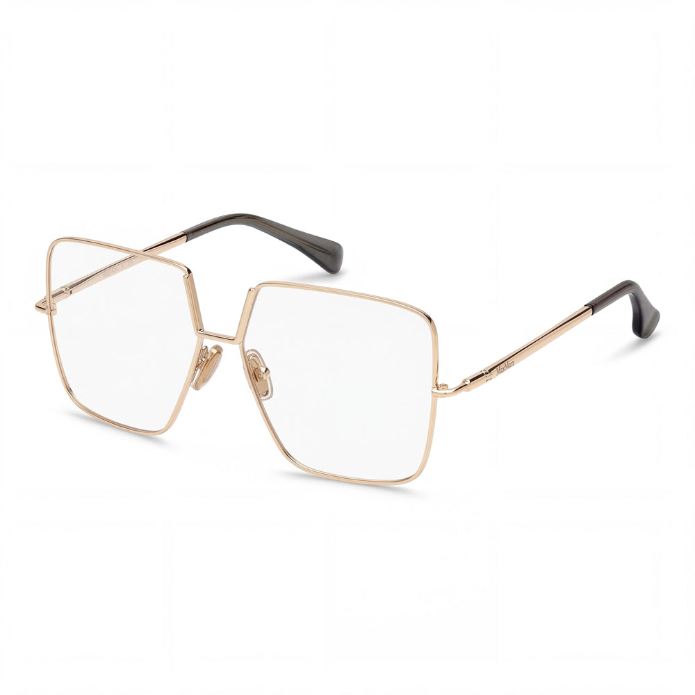 MaxMara MM5120 Women's Shiny Paled Gold Metal Polarized Sunglasses with Multicoloured Lenses