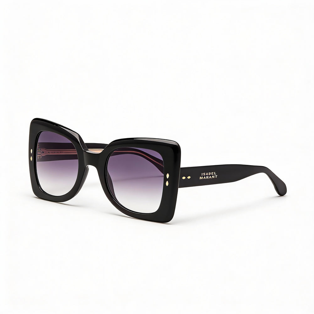 Isabel Marant Women's Trendy Acetate Sunglasses with Black Grey Acetate Frame and UV Protection 52mm