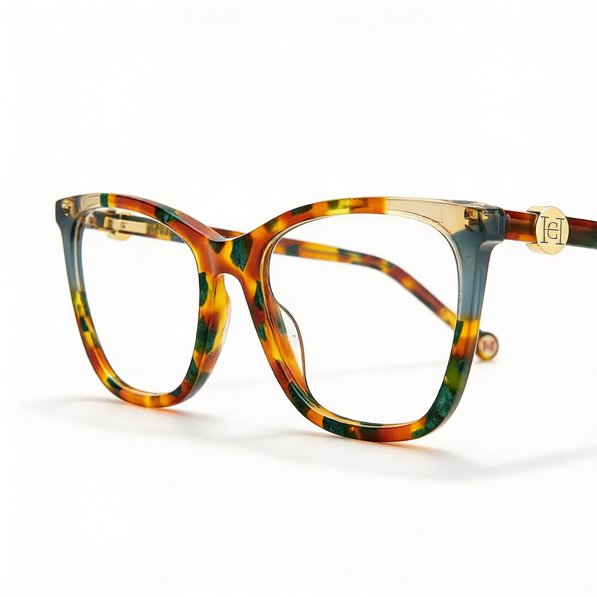 Carolina Herrera Modern Women's Cat Eye Acetate Optical Frame Green Havana Green 53-17-145, Photo 1