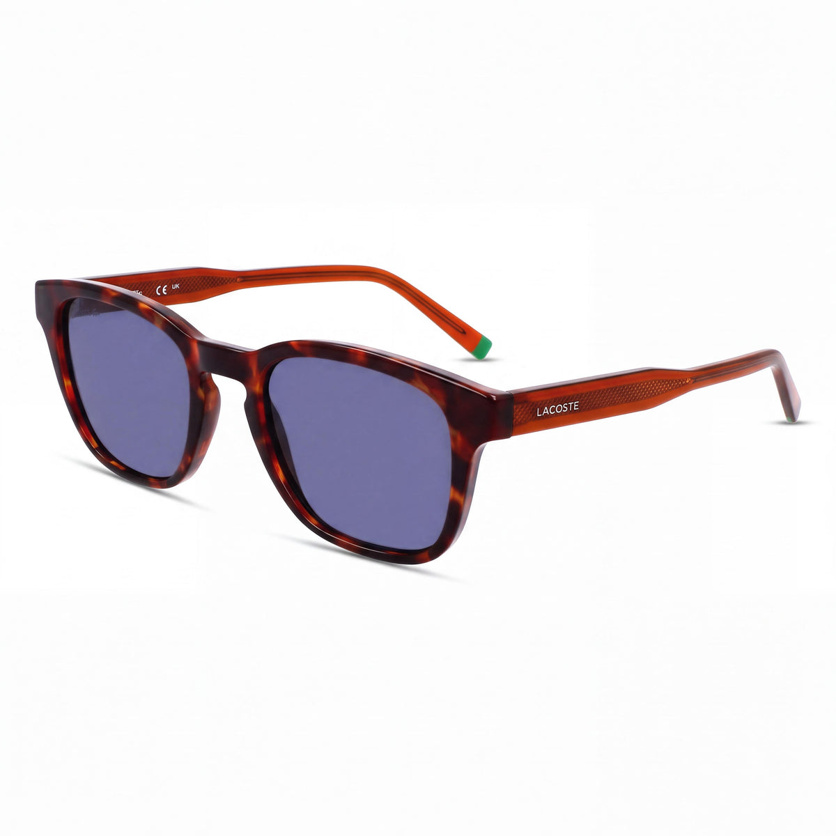Gafas de sol Lacoste Casual para hombre con montura de plástico color habana marrón, lentes grises UV 400, 51-20-145, Photo 1