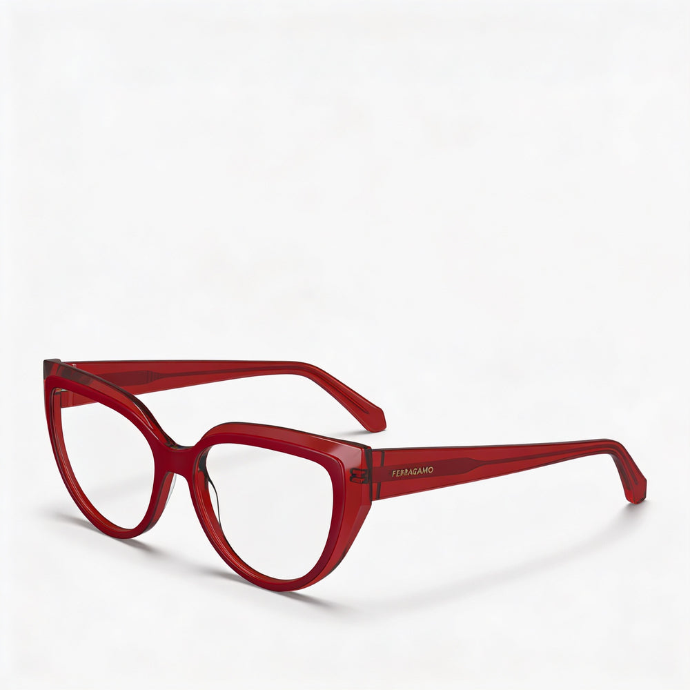 Gafas de sol polarizadas Salvatore Ferragamo SF2984 para hombre, de metal, transparentes y rojas, de 53 mm