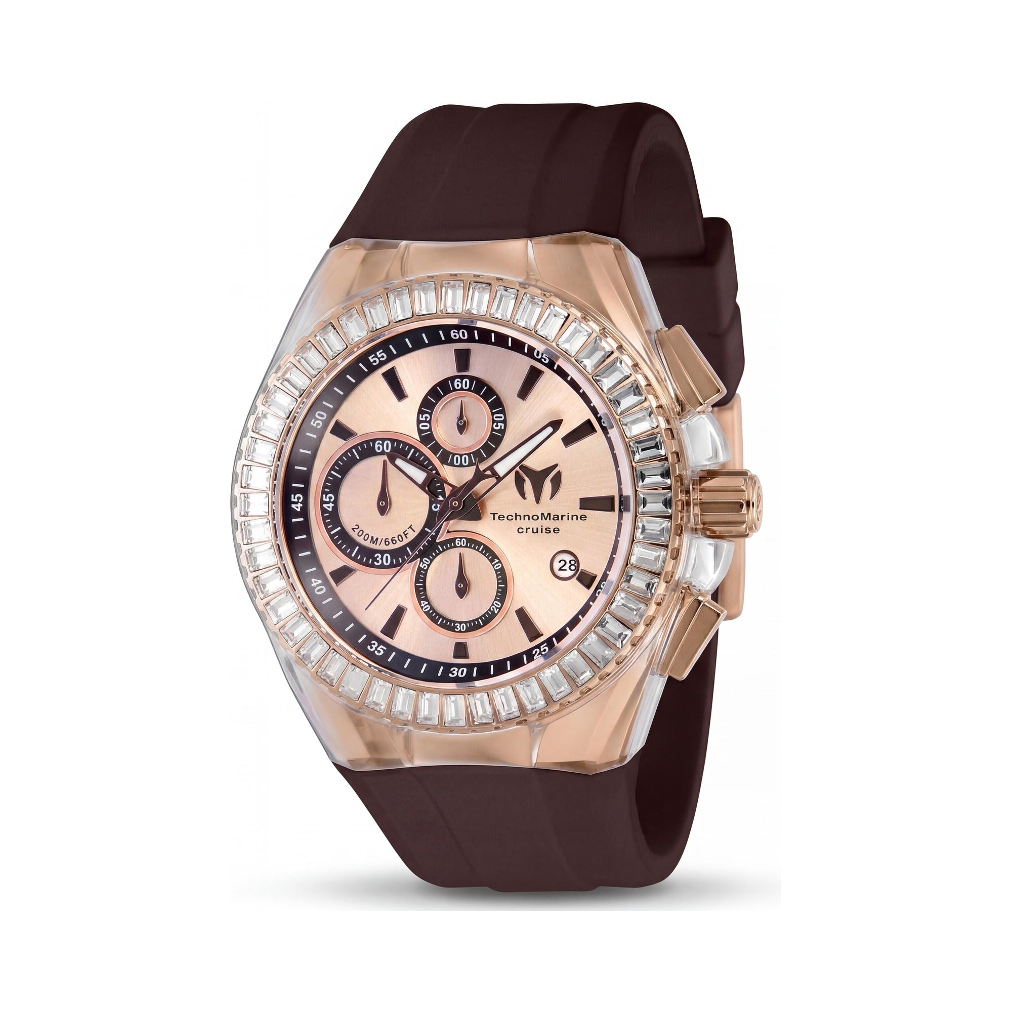 Reloj de Cuarzo Cronógrafo Unisex Technomarine Cruise TM-121166 45mm Correa de Silicona Oro Rosa Resistente al Agua 200m, Photo 1