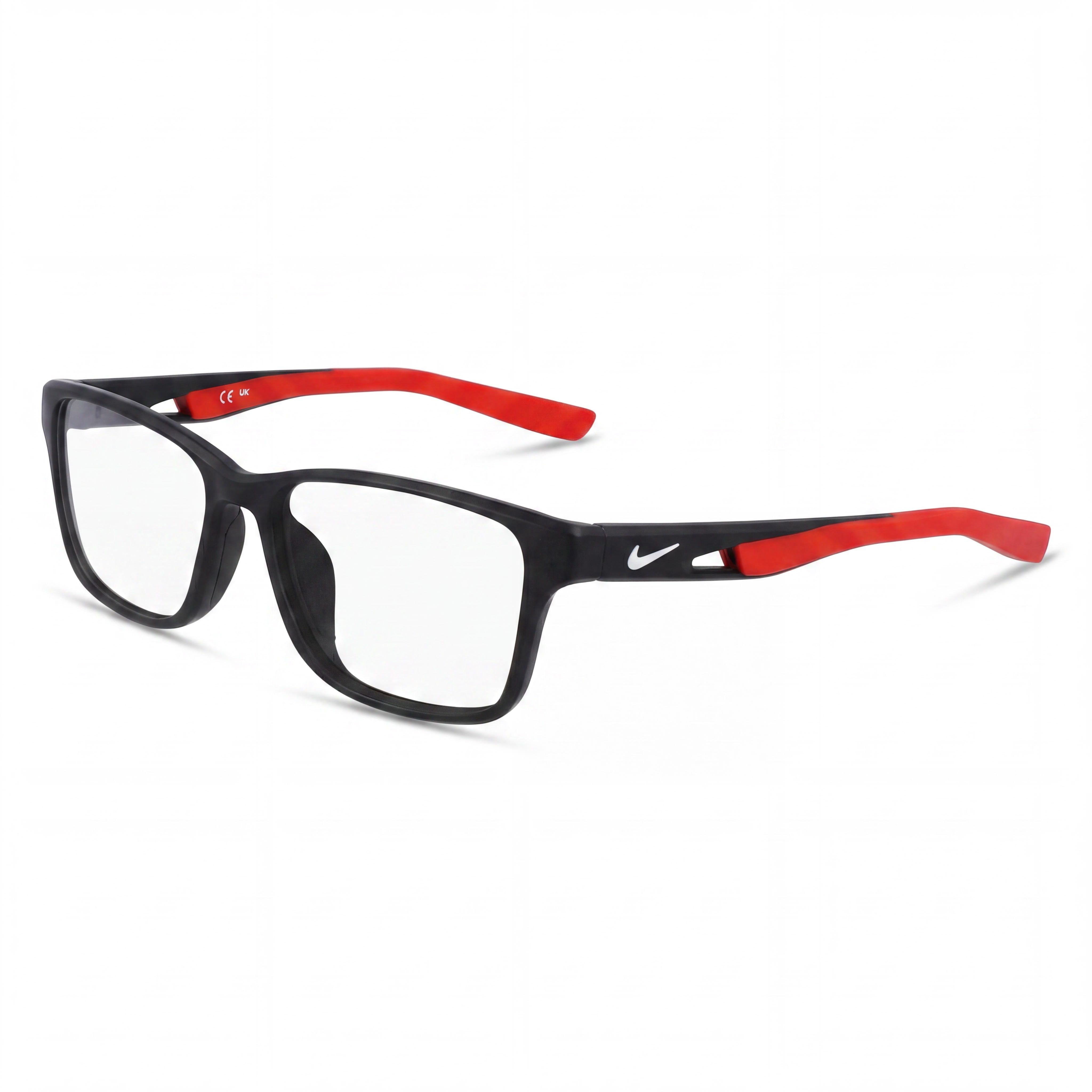 Nike 5038 Women's Matte Black University Red Frame & Lens Polycarbonate Lenses Sunglasses 50mm, Photo 1