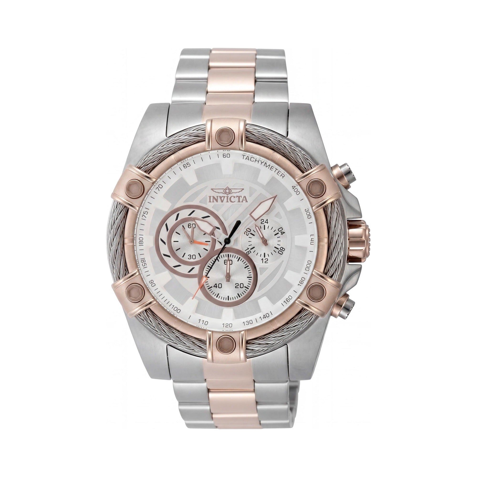 Invicta Bolt 48869 Men's Silver Dial Stainless Steel Quartz Movement Water Resistant 52mm Watch, Photo 1