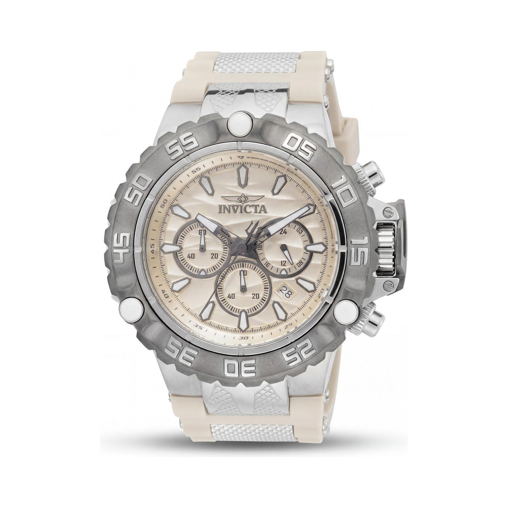 Reloj de pulsera Invicta Subaqua - Poseidon 48558 unisex de cuarzo, cronógrafo, acero inoxidable plateado, 55 mm