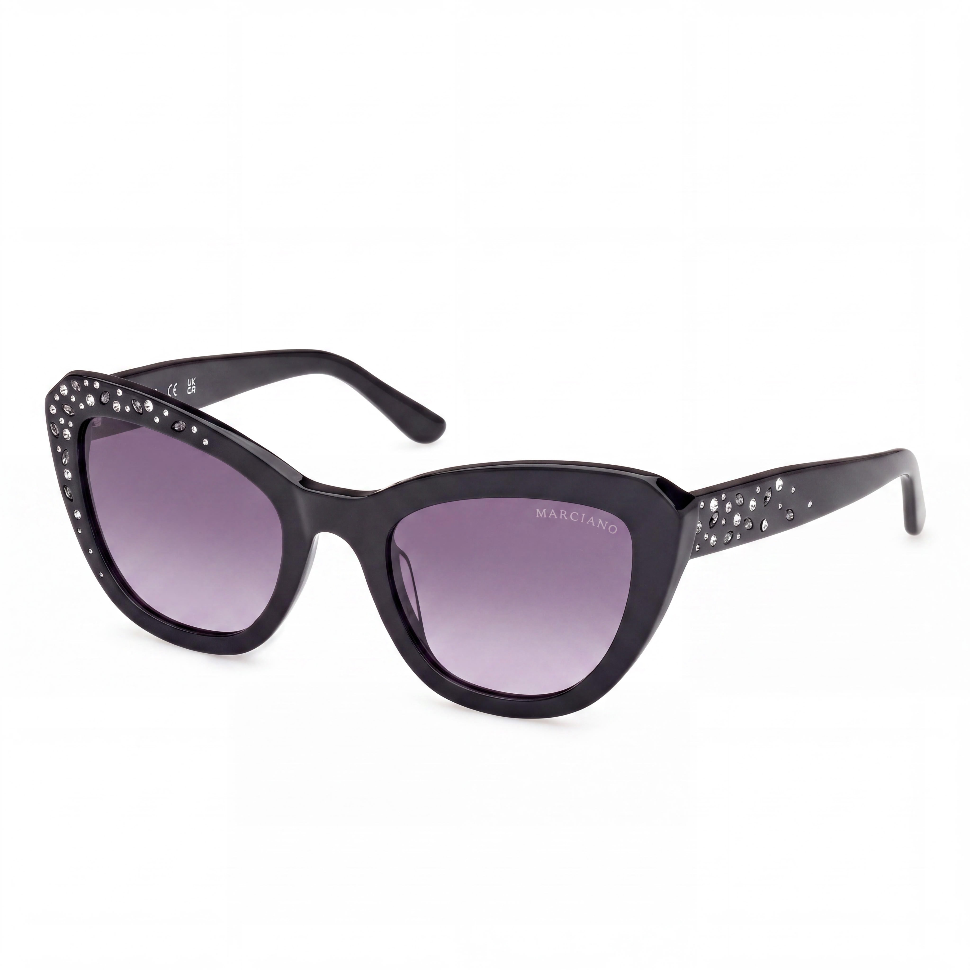 GUESS by Marciano Gm00016 Women's Eyewear, Black Plastic Frame with Black Lenses, Size 53-22-140, Photo 1
