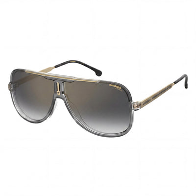 Carrera 1059/S Men's Grey Shaded Gold Mirrored Propionate Square Sunglasses 64mm