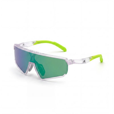adidas Contemporaneo Men's Plastic Crystal Frame Grey Mirrored Green Lenses UV Protection 59mm