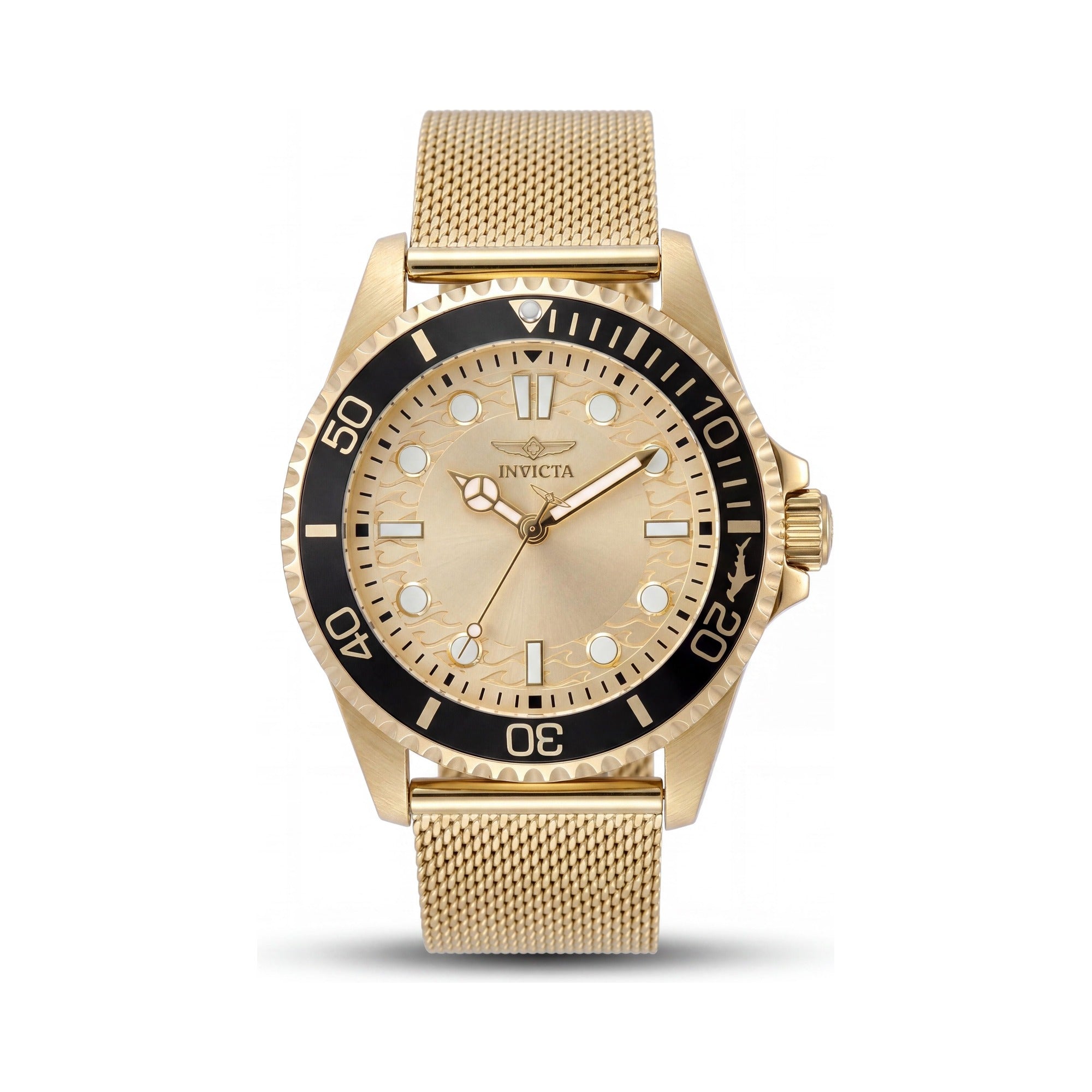 Invicta Pro Diver 49690 Unisex Quartz Watch with Gold Dial, Stainless Steel Case & Bracelet, 43mm, 10 ATM Water Resistant, Photo 1