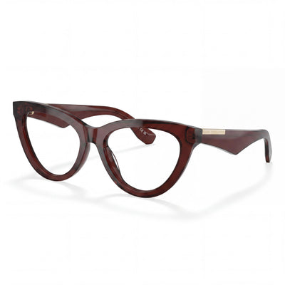 Burberry Classic Men's Eyeglasses featuring a Brown Acetate Frame and Clear Lenses, 53mm Lens Width