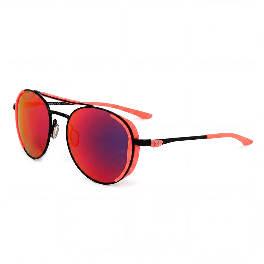 Gafas de sol unisex Under Armour UA 0008/G/S con montura de acero de aleación y protección UV, color negro, gris cuerno, infrarrojo, 55 mm