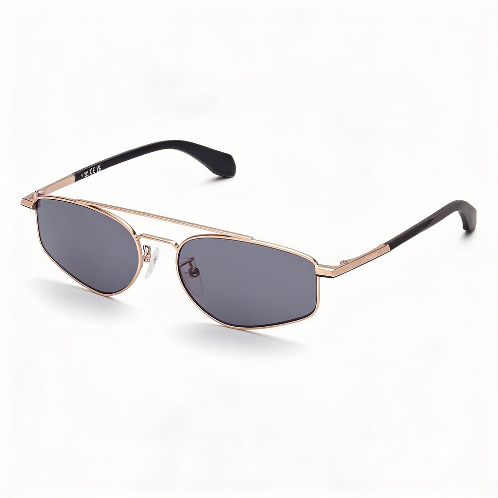 Adidas Unisex Metal Sunglasses, Gold Smoke Frame, Smoke Polycarbonate Lens, 100% UV Protective, 55mm