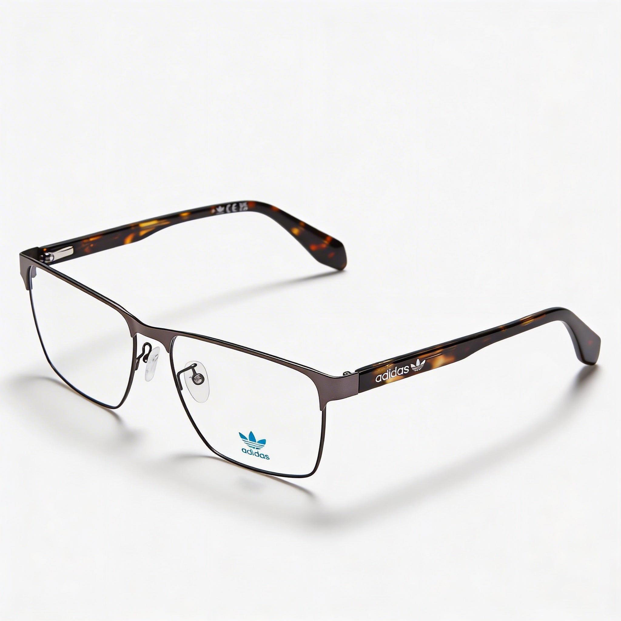 Adidas Modern Men's Metal Frame Eyeglasses, Shiny Gunmetal with Clear Polycarbonate Lenses, Size 55-16-140, Photo 1
