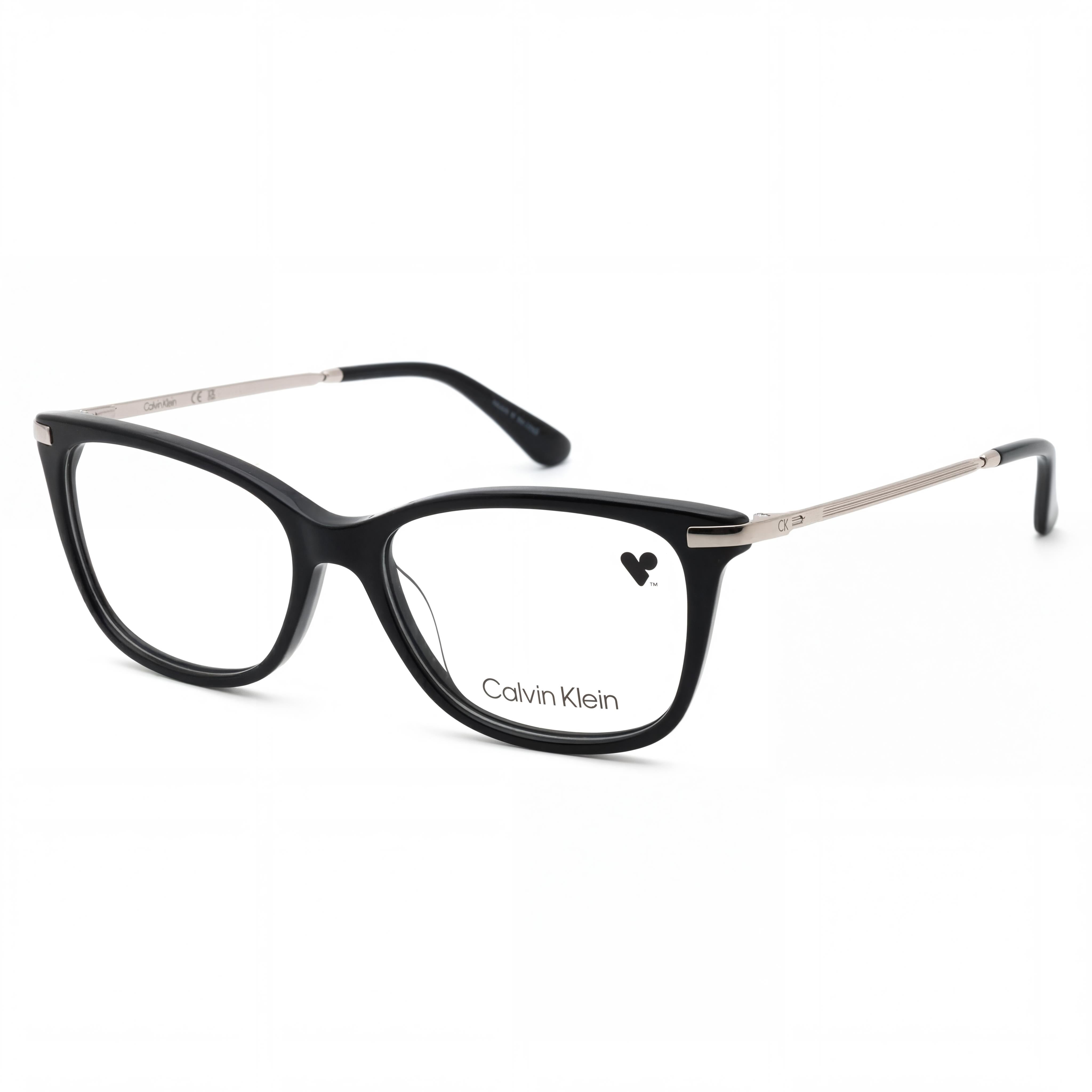 Calvin Klein Ck22501 Unisex Optical Frames, Cat Eye Full Rim, Shiny Black Plastic, 51mm, Photo 1