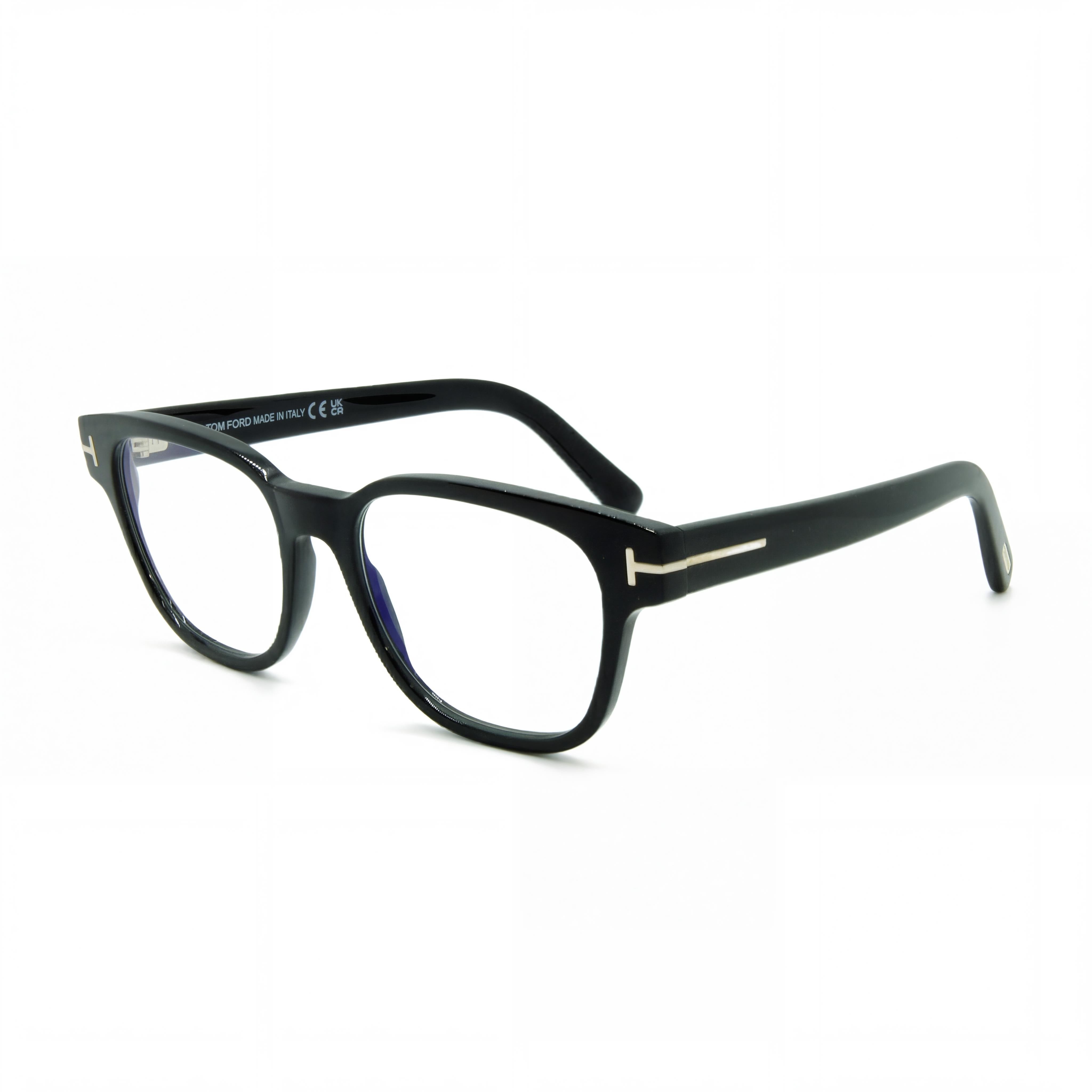 Tom Ford Unisex Eyeglasses, Model Frame, crafted with a Gold Acetate Frame and Clear Non- Lenses, Photo 1