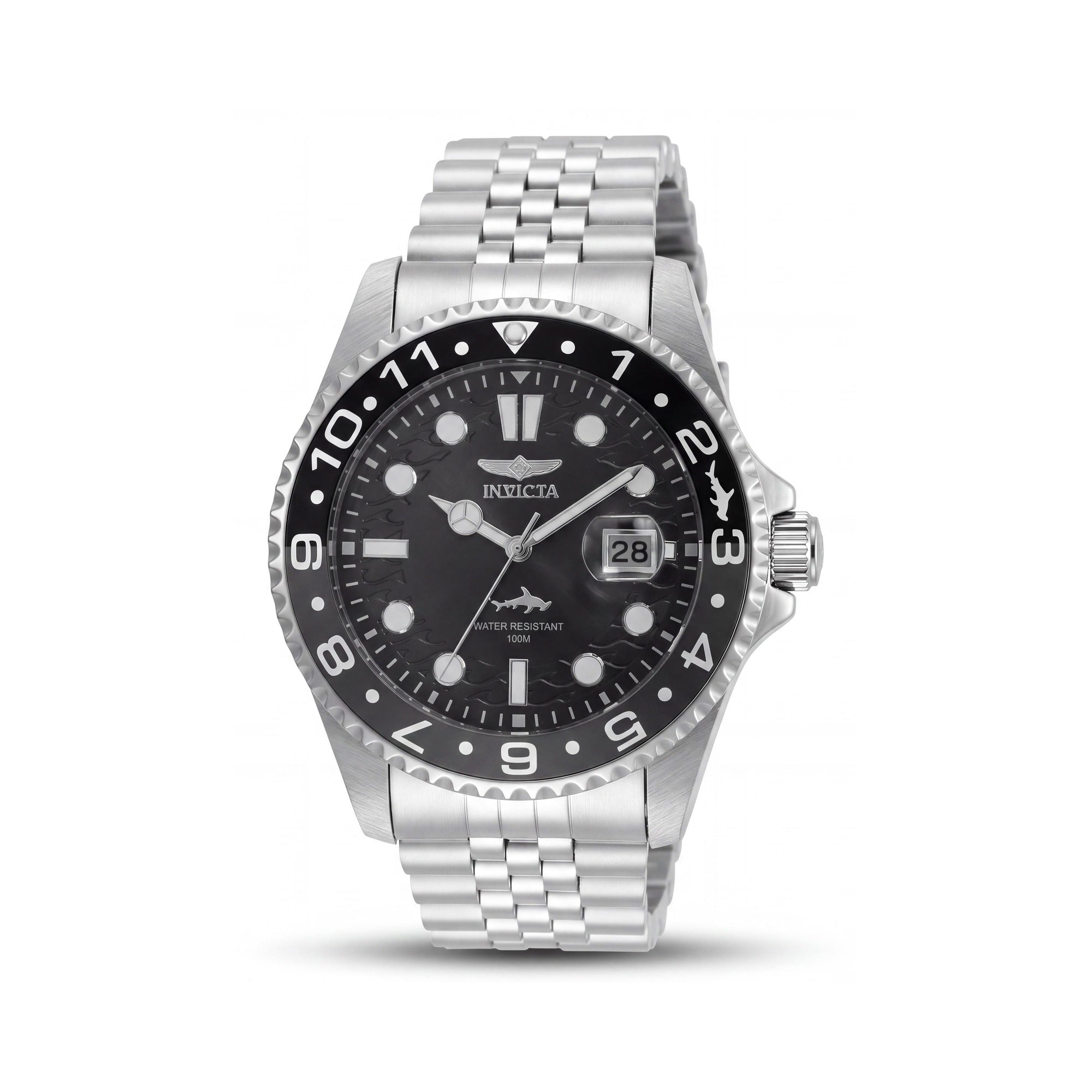 Invicta Men's Diver Quartz Watch, Silver-Tone Stainless Steel, Luminous, 43mm, Photo 1