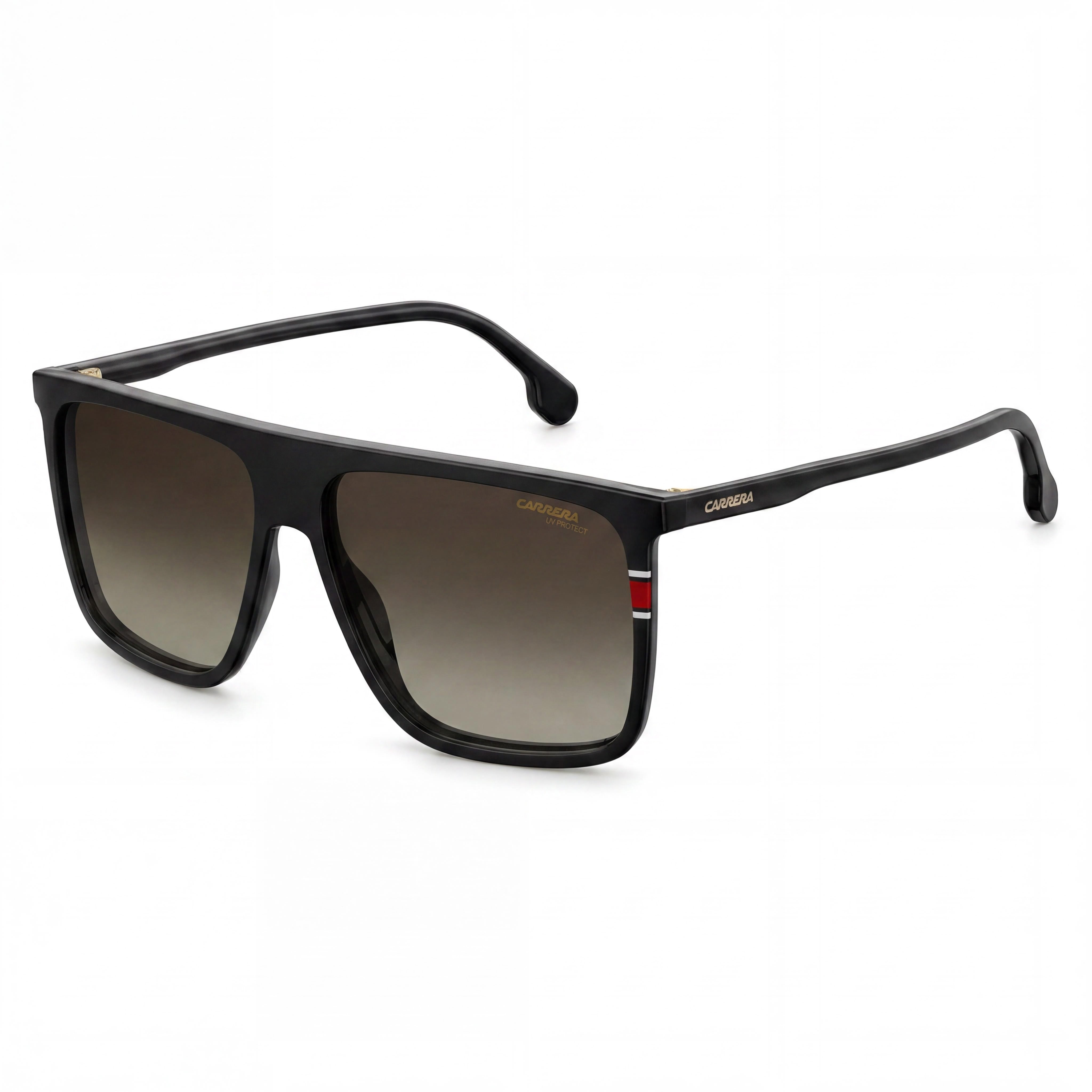 Carrera 172/N/S Unisex Black Brown Gradient Plastic Sunglasses with Brown Gradient Non-Polarized UV Lenses 58mm, Photo 1