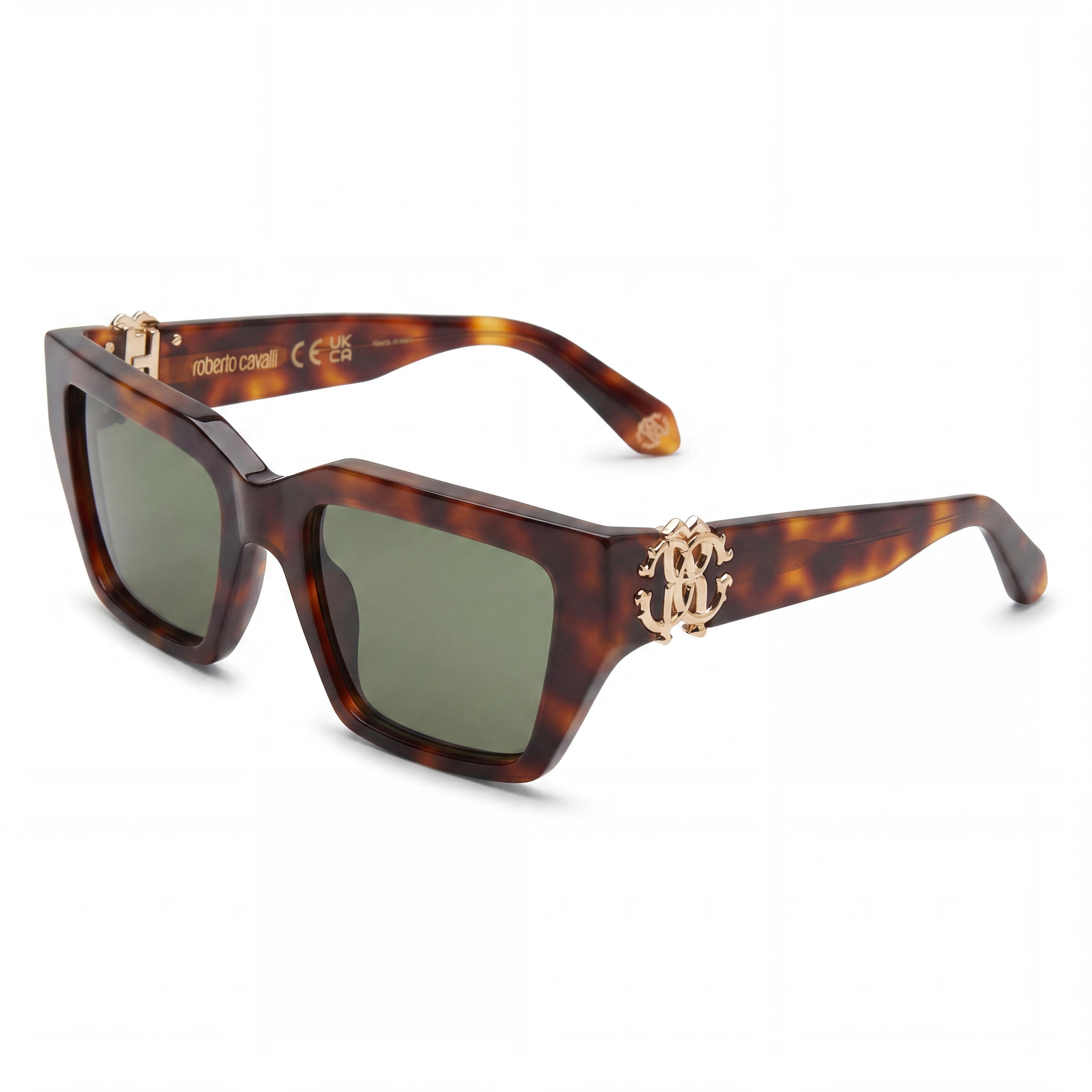 Gafas de Sol Just Cavalli Modern de Acetato Negro Brillante para Mujer con Degradado Bianco Neve Lucido Protección UV 53mm, Photo 1