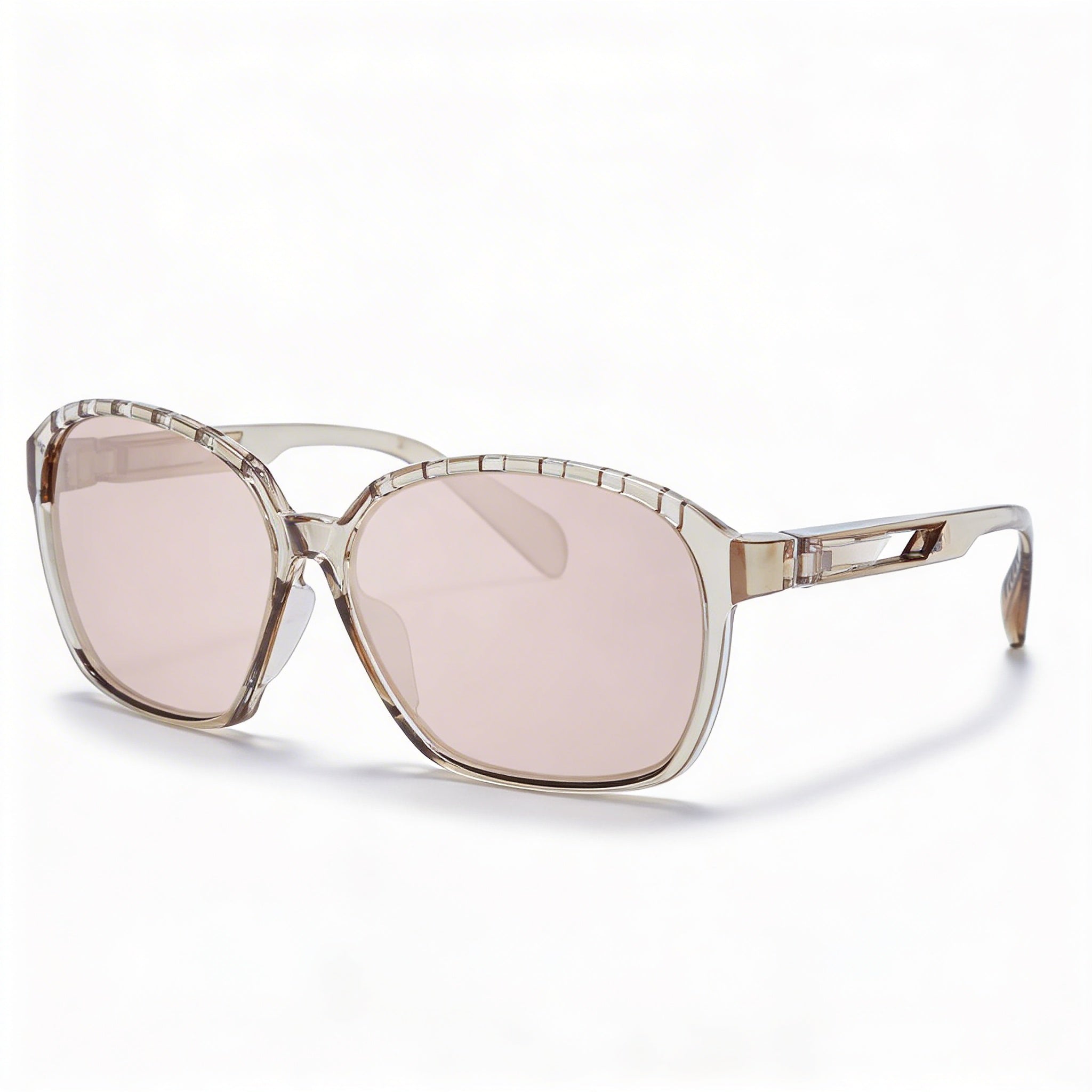 Adidas Classic Women's Plastic Sunglasses Shiny Light Brown Frame Brown Mirror Gradient Non-Polarized UV400 62mm, Photo 1