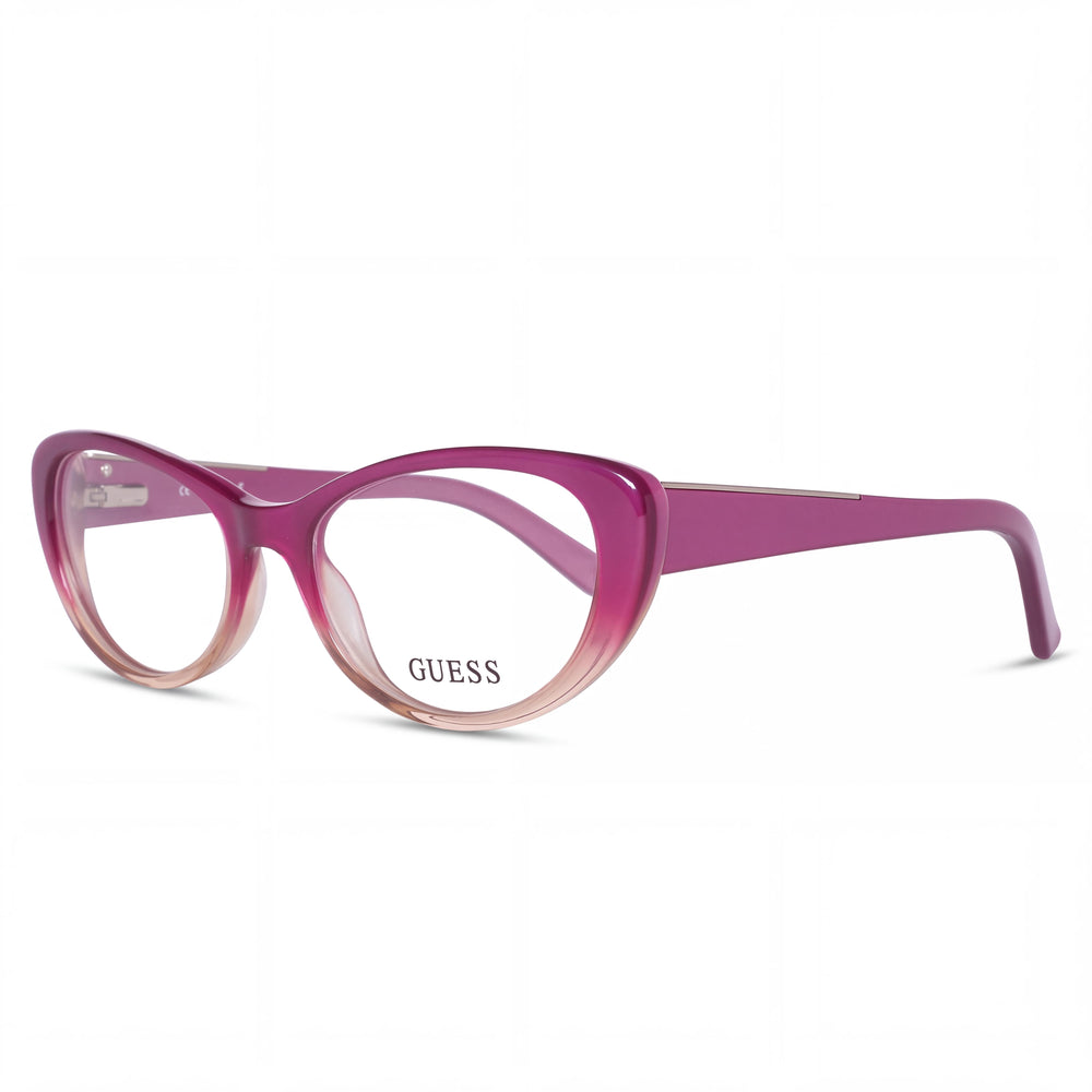 GUESS Women's GU2384 51O24 Rectangular Eyeglasses with a Purple Plastic Frame, Size 51-17-135
