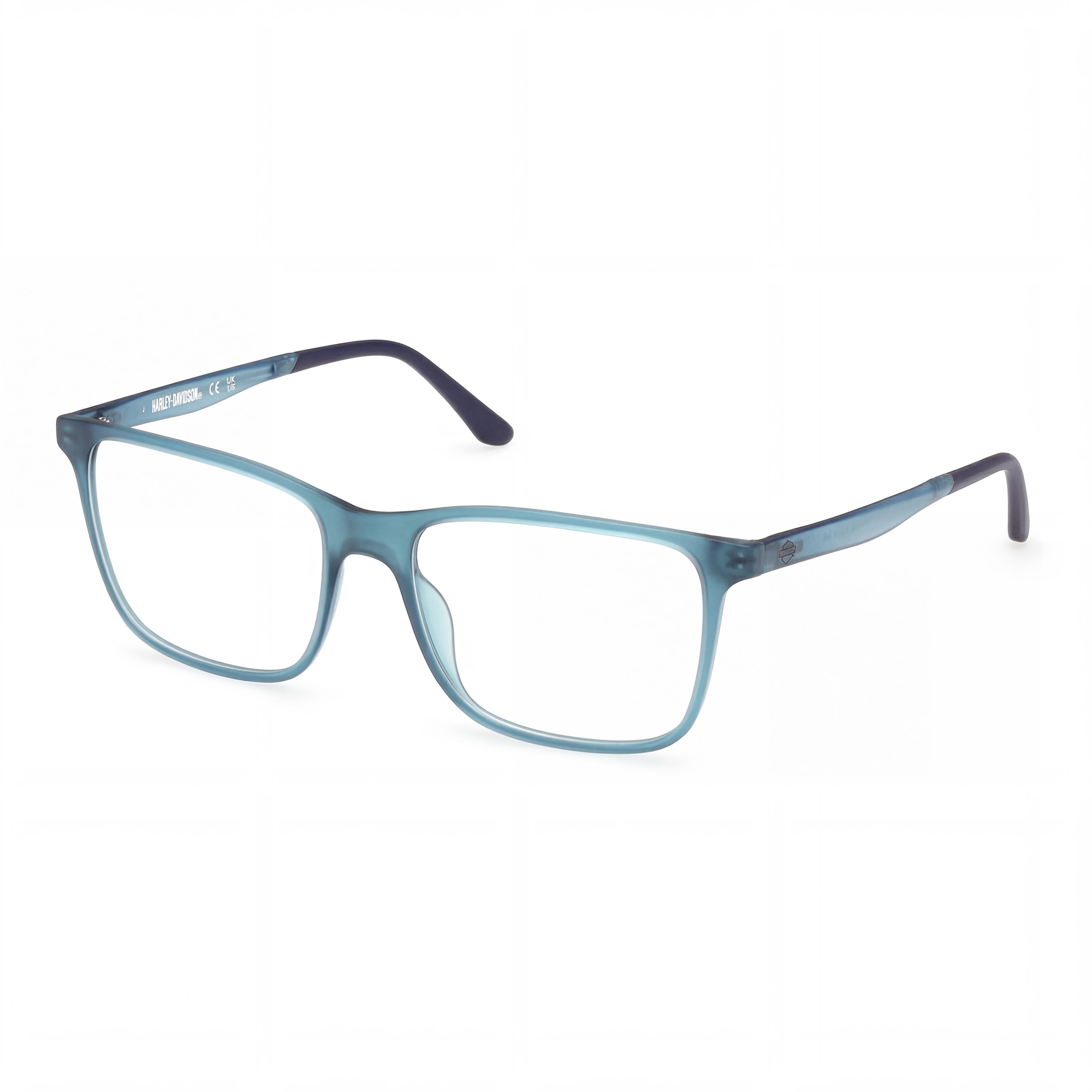 Harley-Davidson Matte Blue Rectangle Eyeglasses for Men, Photo 1