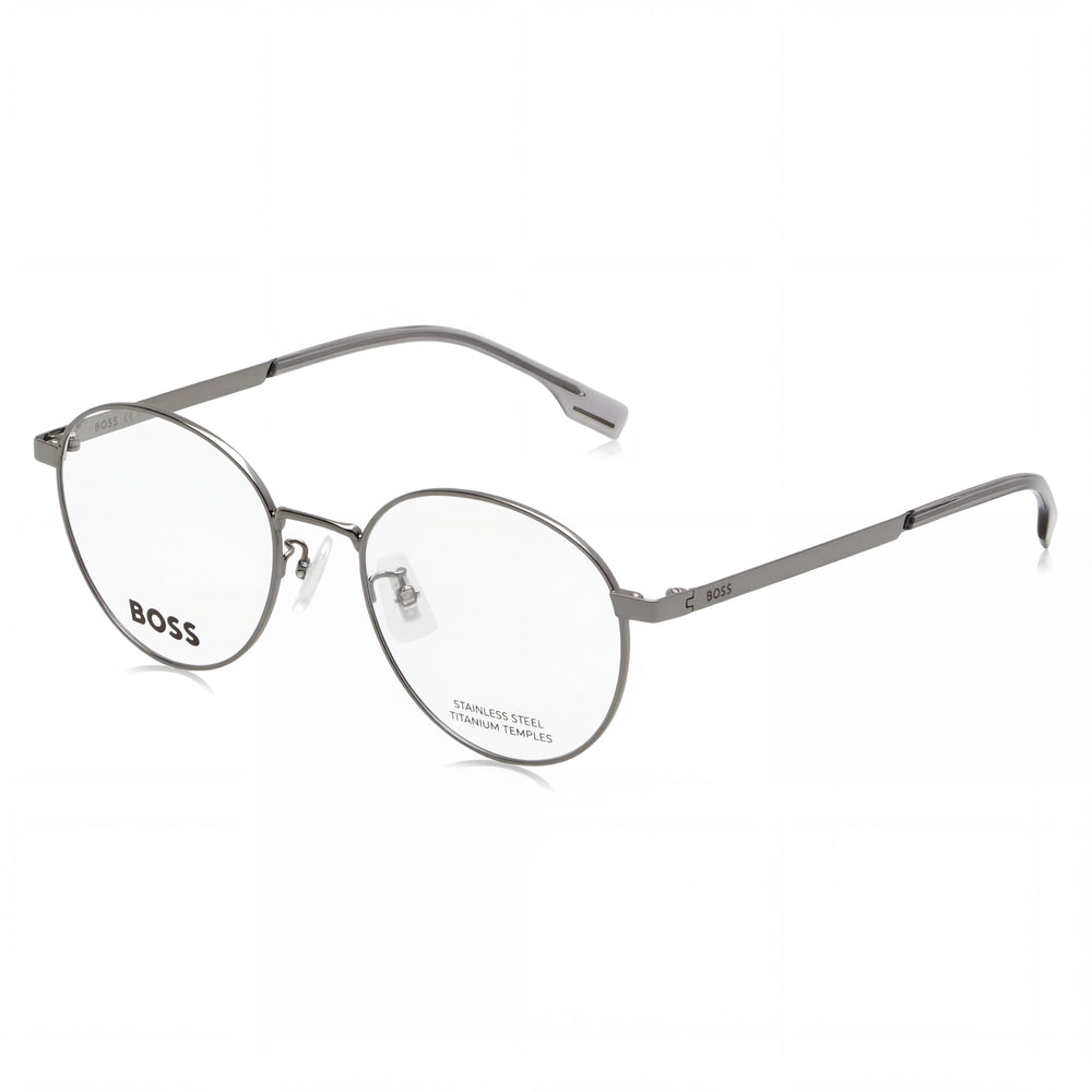 Gafas graduadas Hugo Boss Panthos 1475/f para hombre con montura de acero de aleación, color rutenio oscuro, 52 mm