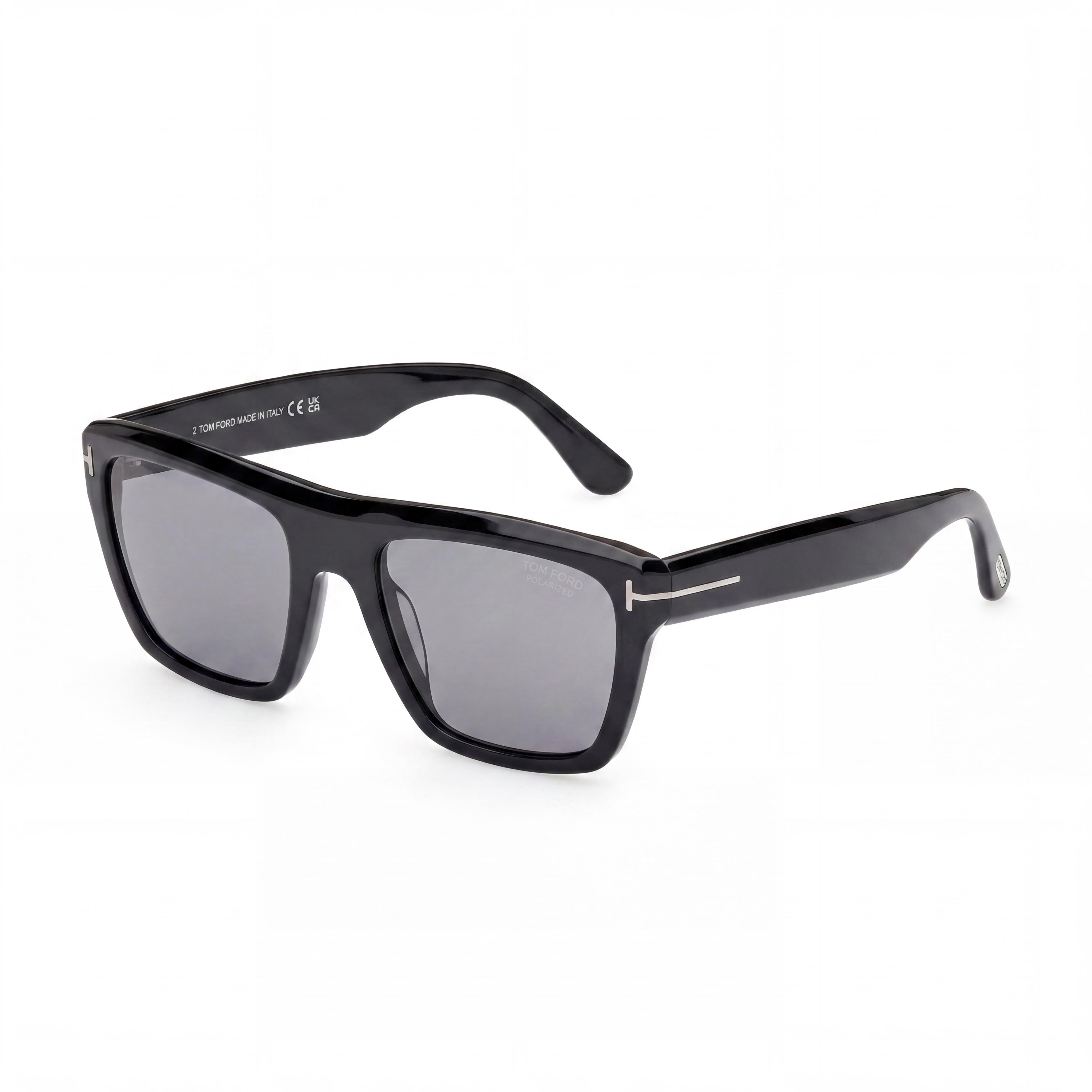 Tom Ford Alberto FT1077-N Unisex Multi-coloured Plastic Smoke Polarized UV Protection 55mm Sunglasses, Photo 1