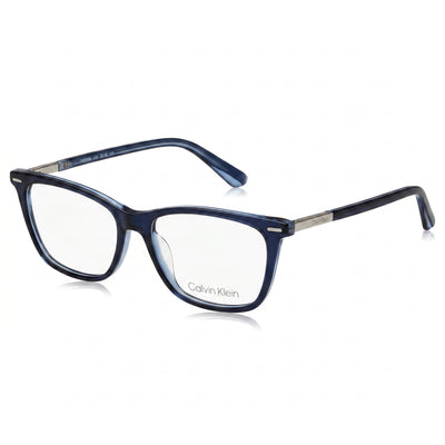 Montura de gafas unisex Calvin Klein Ck22506 fabricada en acetato azul, con un ancho de lente de 52 mm.